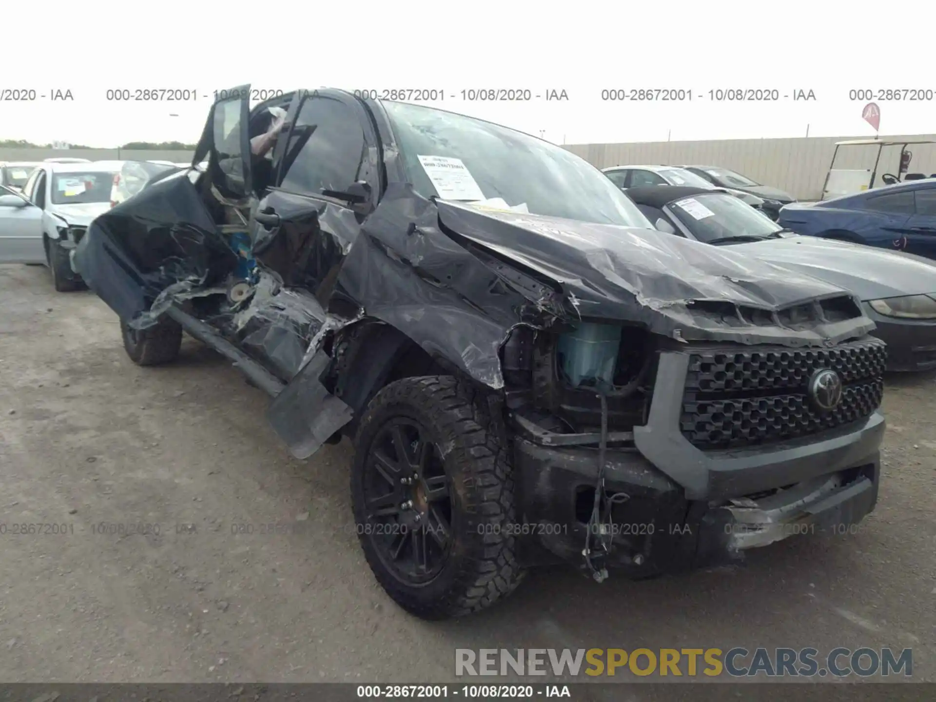 1 Photograph of a damaged car 5TFRM5F12KX142174 TOYOTA TUNDRA 2WD 2019