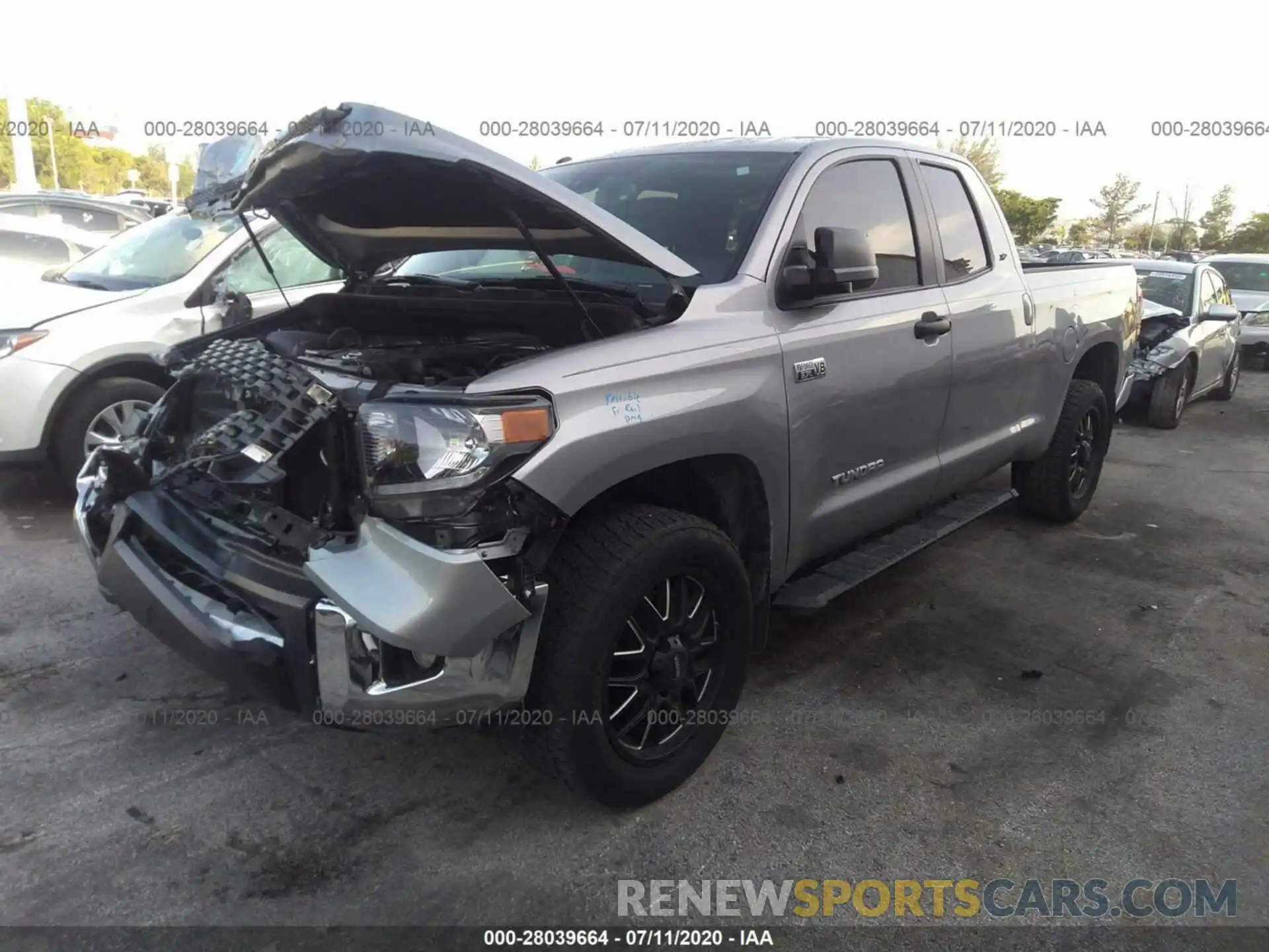 2 Photograph of a damaged car 5TFRY5F10KX255383 TOYOTA TUNDRA 2WD 2019