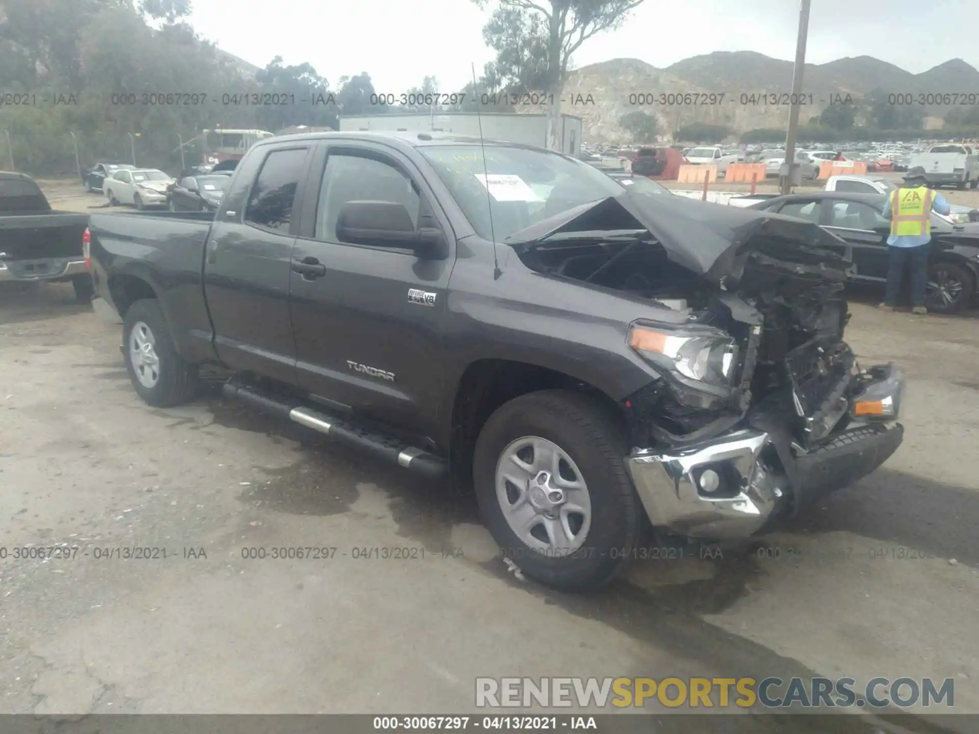 1 Photograph of a damaged car 5TFRY5F18KX250299 TOYOTA TUNDRA 2WD 2019