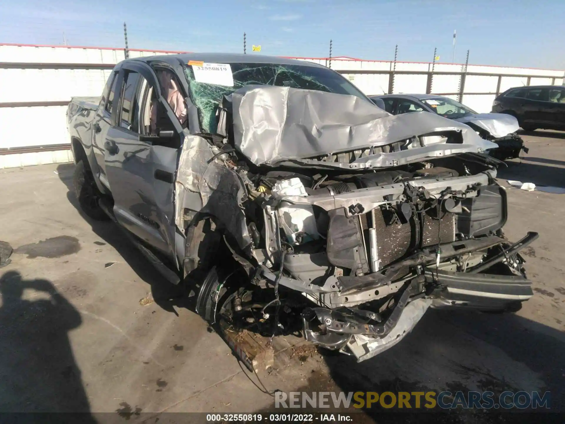 1 Photograph of a damaged car 5TFEY5F1XLX259134 TOYOTA TUNDRA 2WD 2020