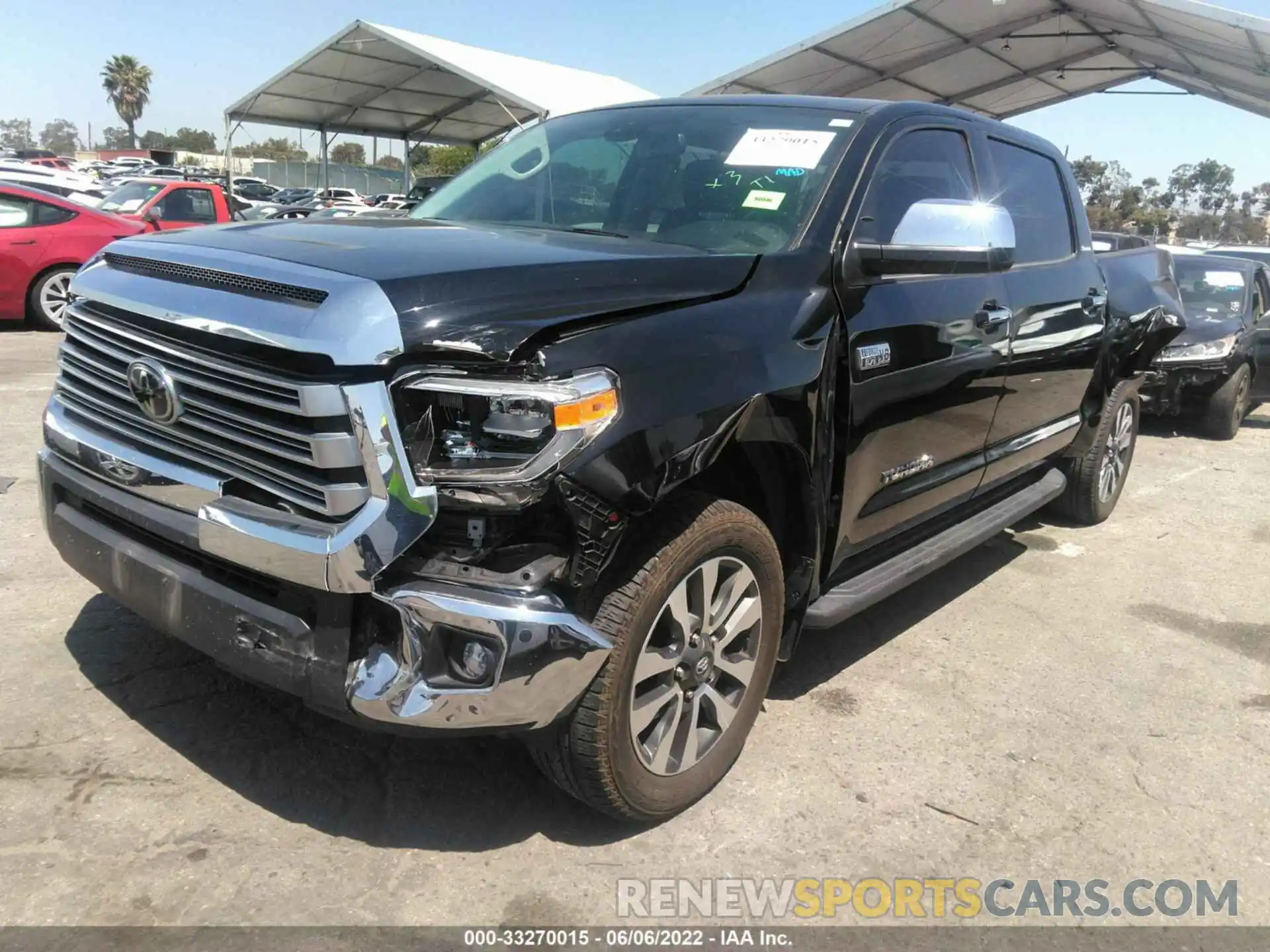 2 Photograph of a damaged car 5TFFY5F10LX269594 TOYOTA TUNDRA 2WD 2020