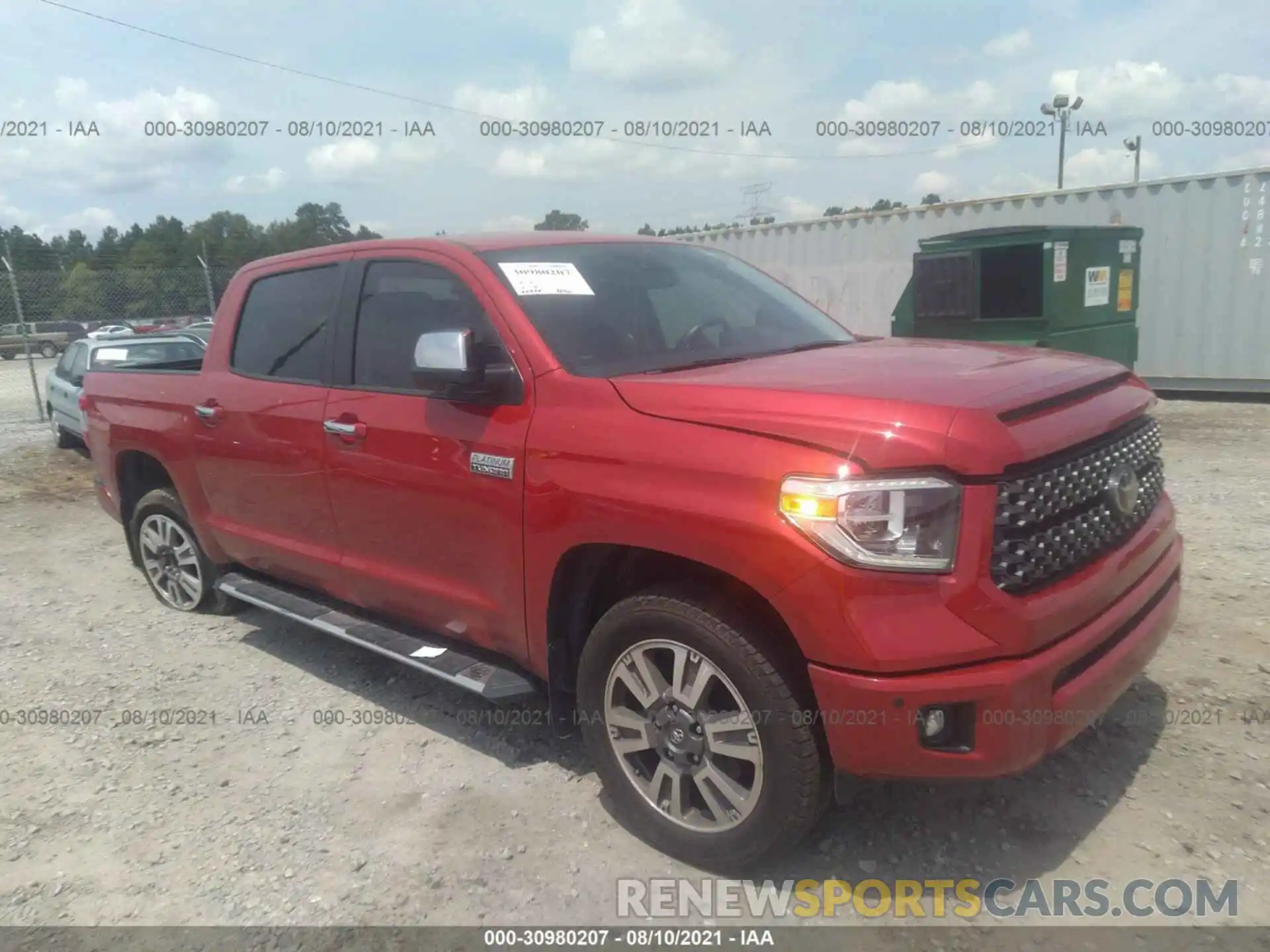 1 Photograph of a damaged car 5TFGY5F16LX269104 TOYOTA TUNDRA 2WD 2020