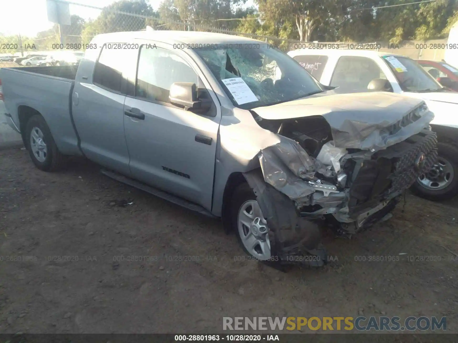 1 Photograph of a damaged car 5TFRY5F14LX265822 TOYOTA TUNDRA 2WD 2020