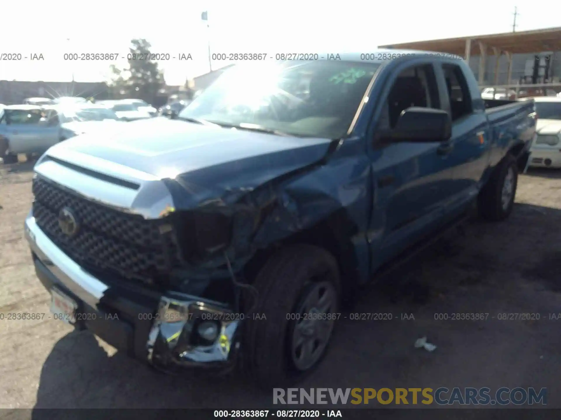 2 Photograph of a damaged car 5TFRY5F18LX265354 TOYOTA TUNDRA 2WD 2020