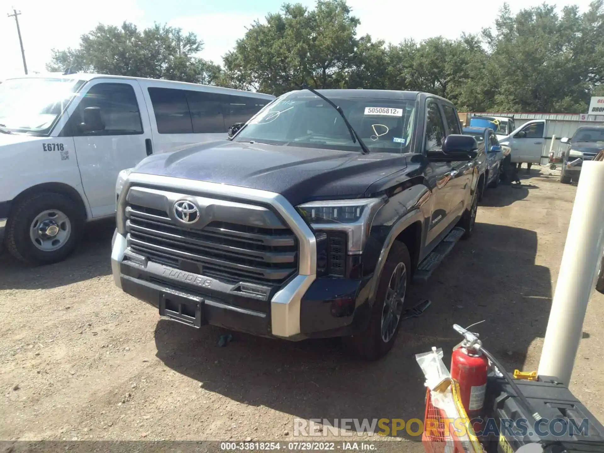 2 Photograph of a damaged car 5TFJA5BC1NX001291 TOYOTA TUNDRA 2WD 2022