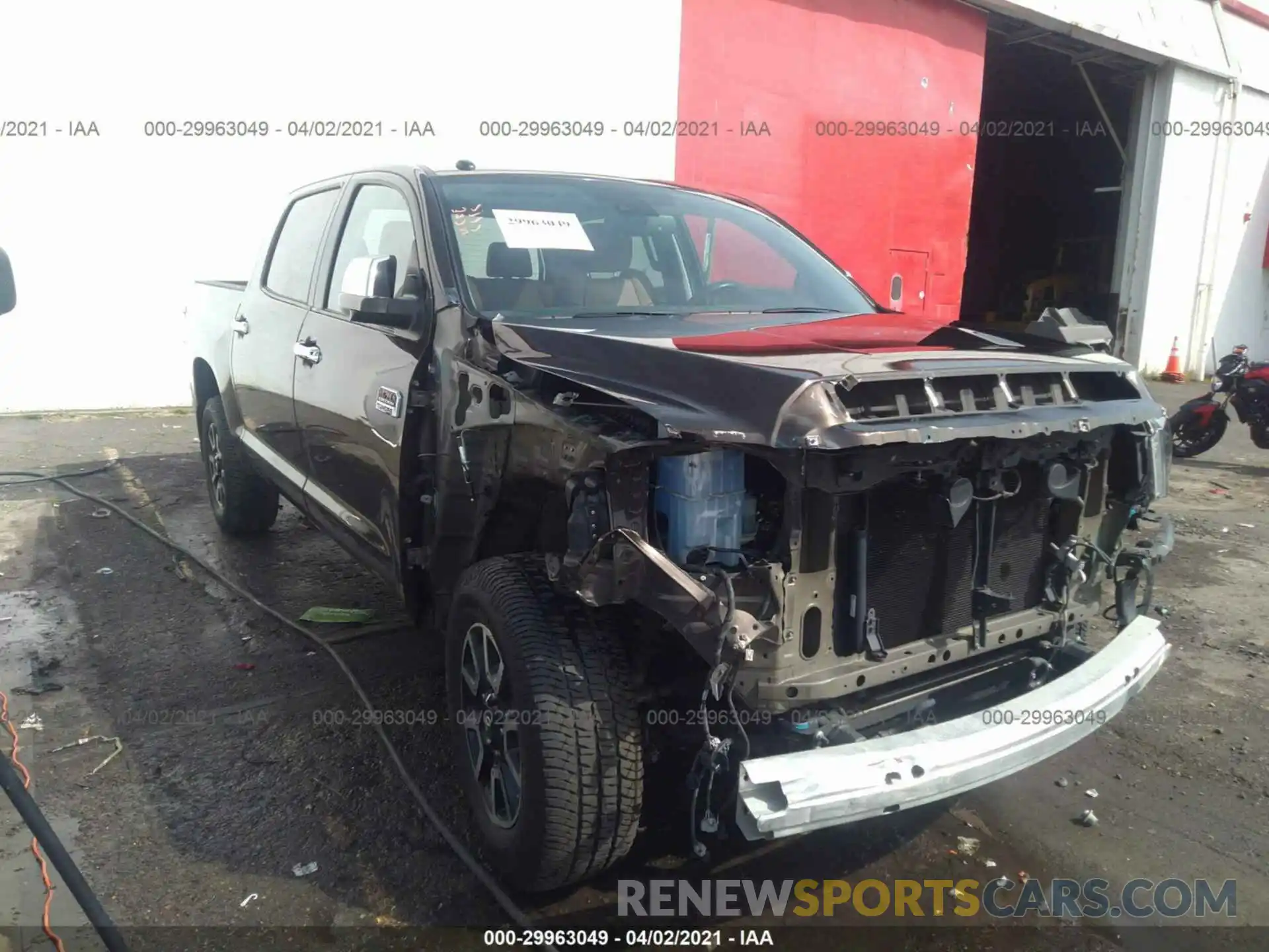 1 Photograph of a damaged car 5TFAY5F11KX812394 TOYOTA TUNDRA 4WD 2019