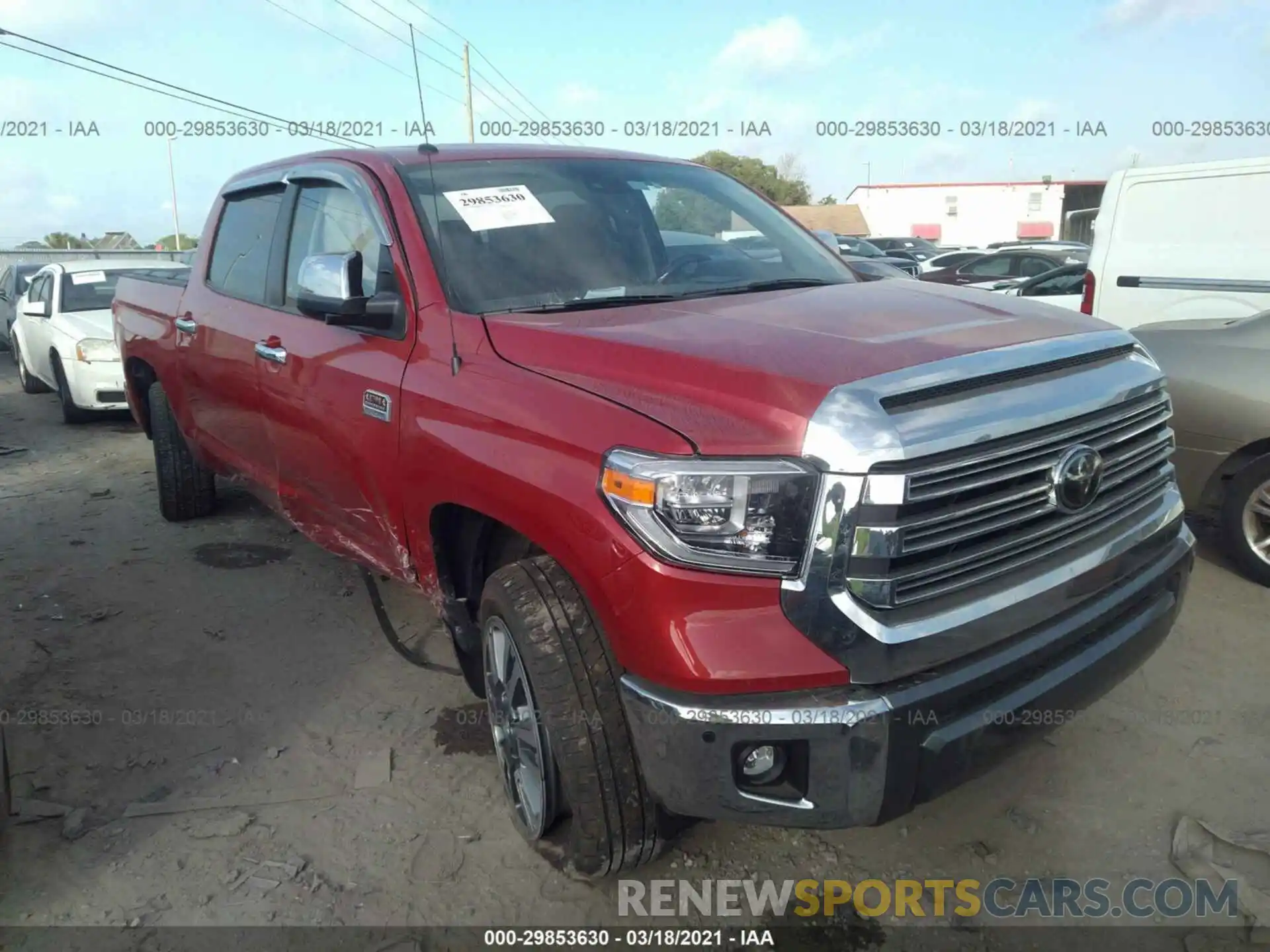 1 Photograph of a damaged car 5TFAY5F11KX863376 TOYOTA TUNDRA 4WD 2019