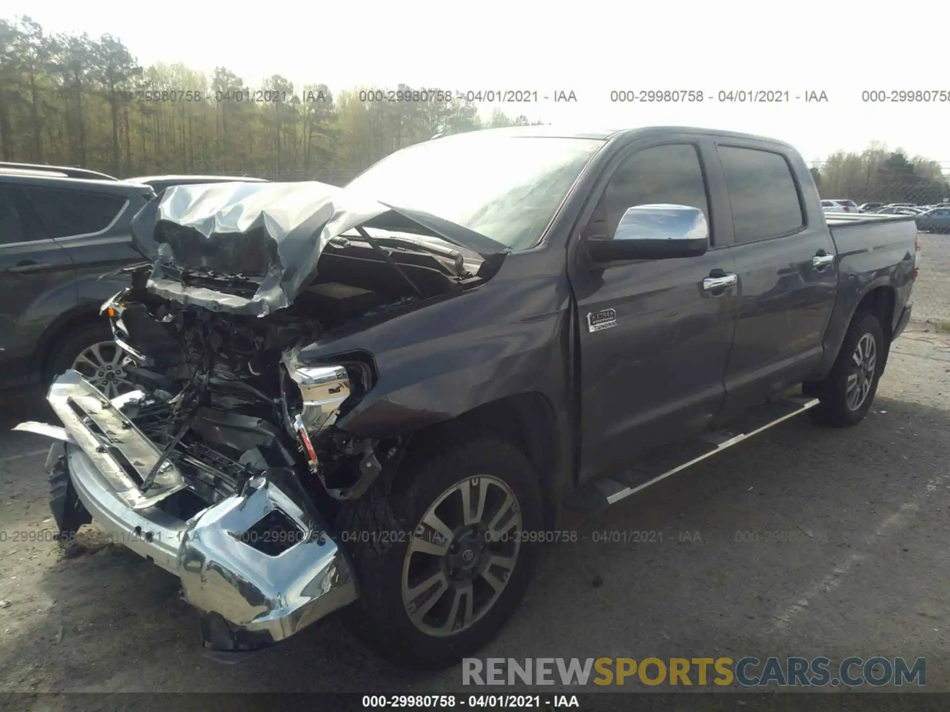 2 Photograph of a damaged car 5TFAY5F12KX821041 TOYOTA TUNDRA 4WD 2019