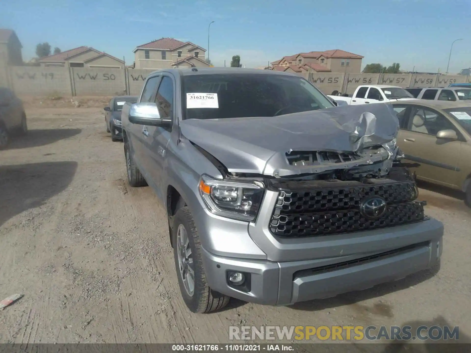 1 Photograph of a damaged car 5TFAY5F12KX866786 TOYOTA TUNDRA 4WD 2019