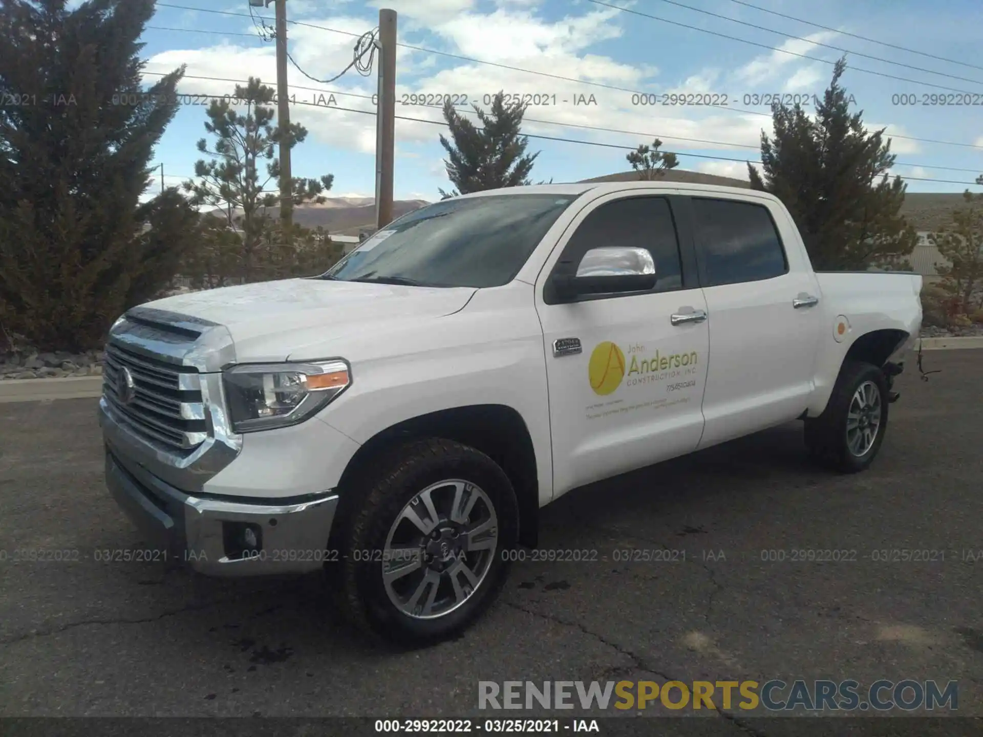 2 Photograph of a damaged car 5TFAY5F13KX787756 TOYOTA TUNDRA 4WD 2019