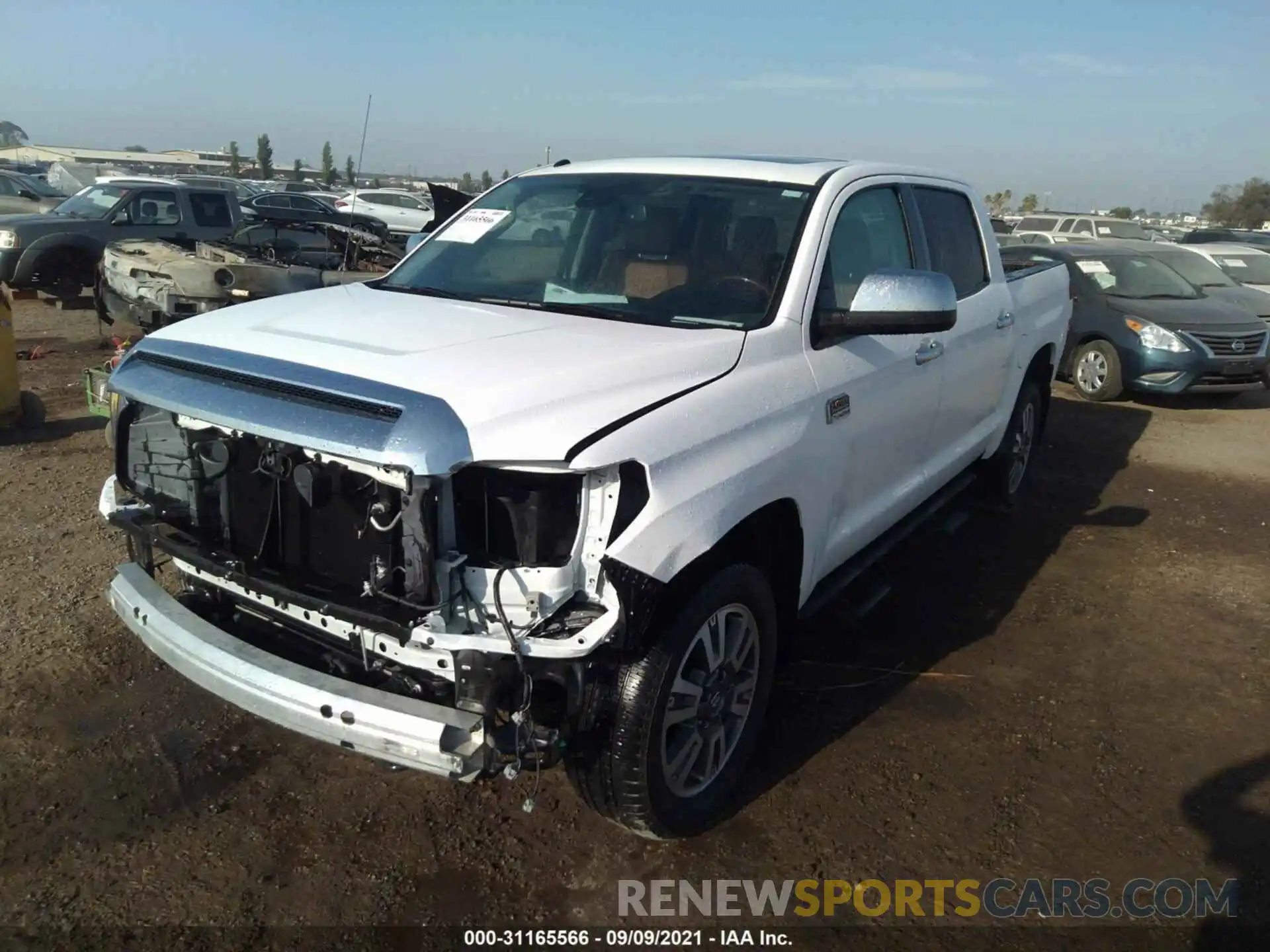 2 Photograph of a damaged car 5TFAY5F16KX853023 TOYOTA TUNDRA 4WD 2019