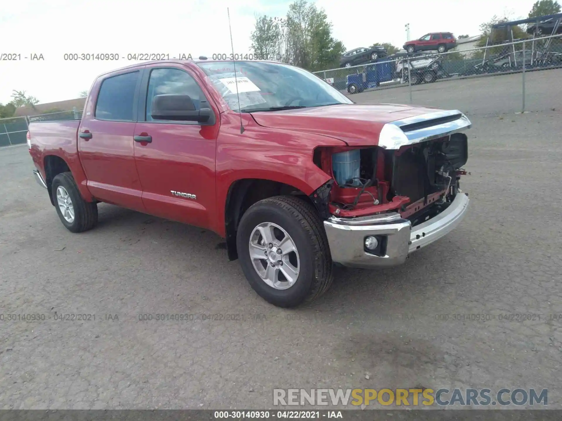 1 Photograph of a damaged car 5TFDM5F10KX081532 TOYOTA TUNDRA 4WD 2019