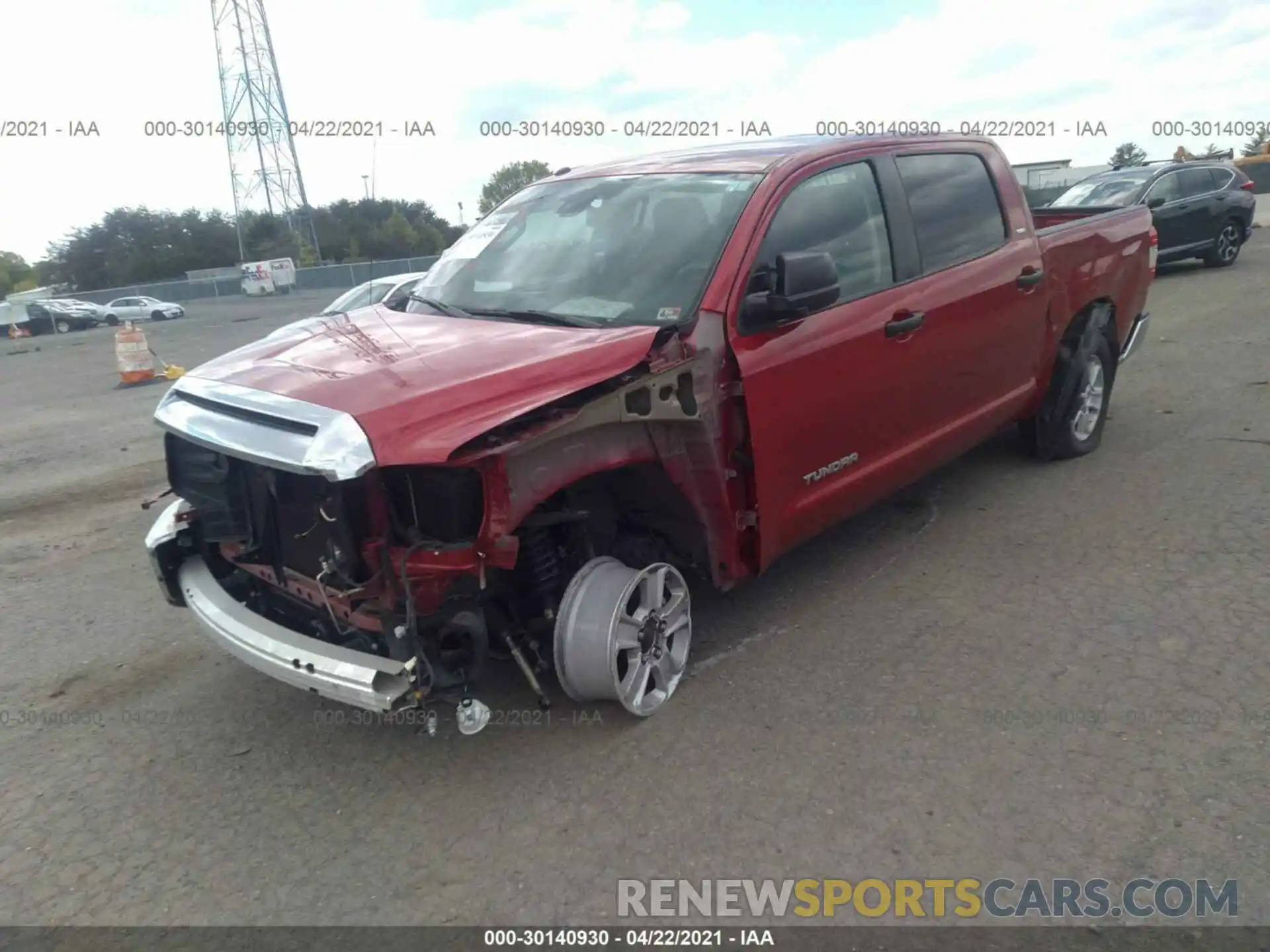 2 Photograph of a damaged car 5TFDM5F10KX081532 TOYOTA TUNDRA 4WD 2019