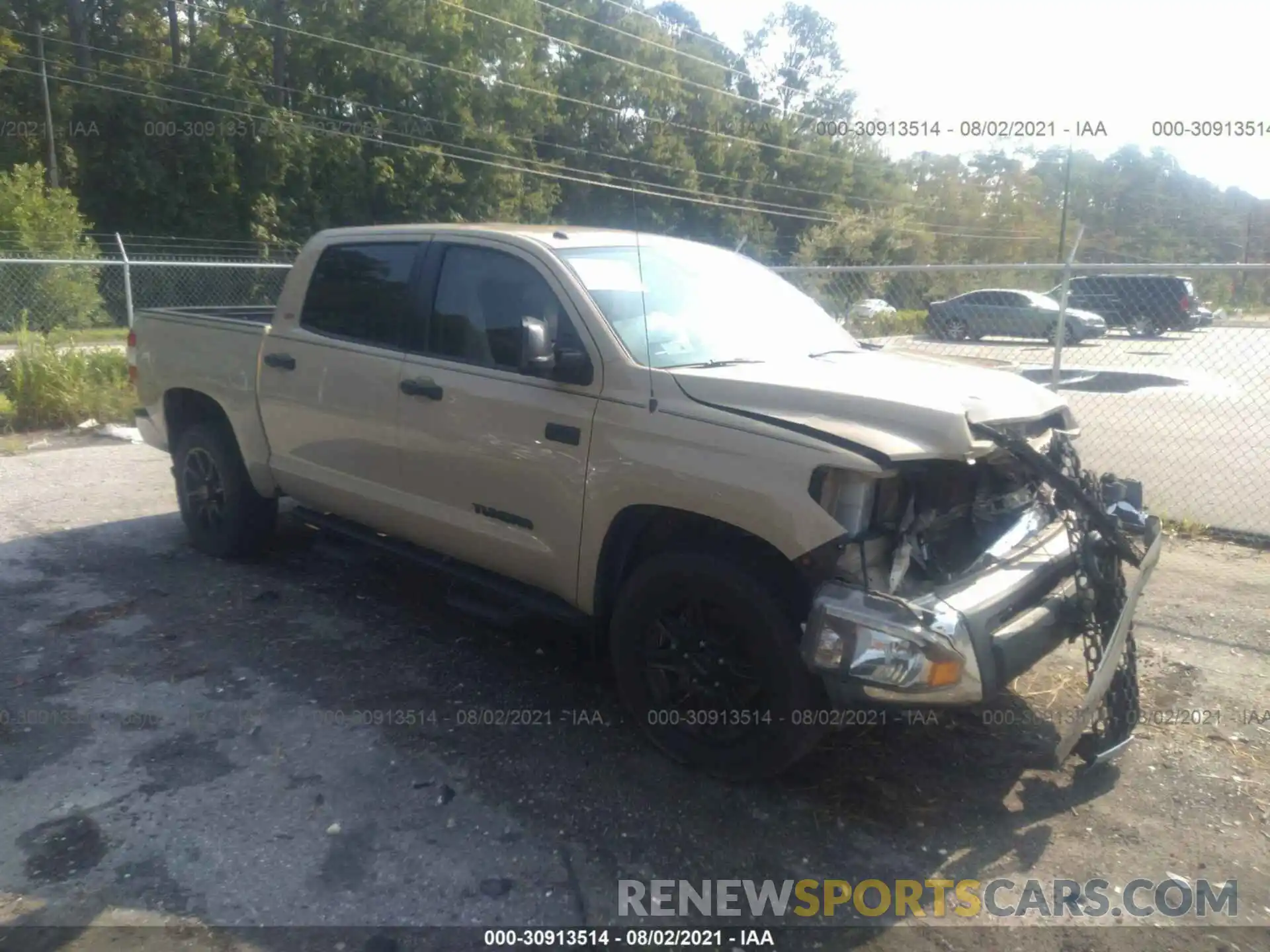 1 Photograph of a damaged car 5TFDW5F10KX780671 TOYOTA TUNDRA 4WD 2019