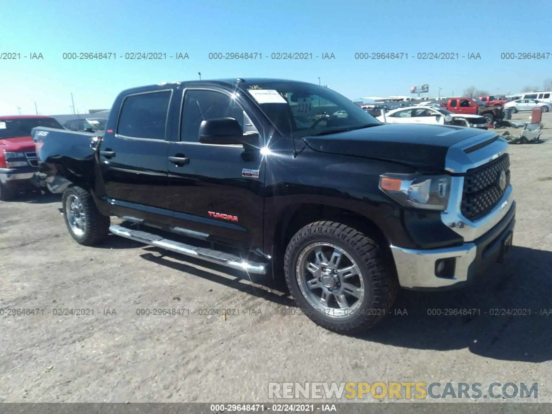 1 Photograph of a damaged car 5TFDW5F10KX863792 TOYOTA TUNDRA 4WD 2019