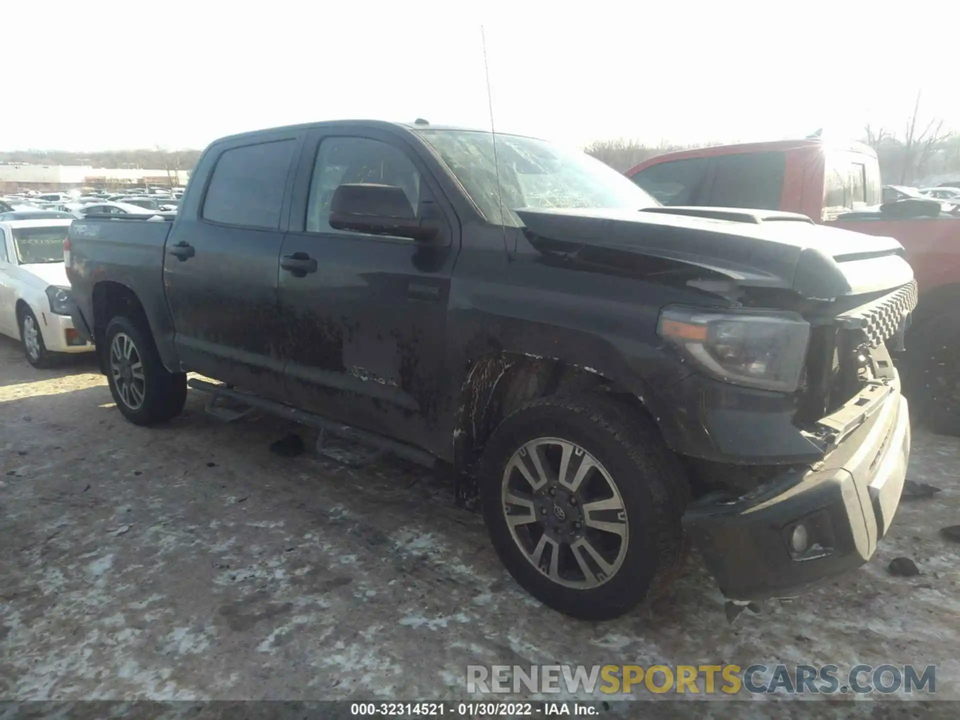 1 Photograph of a damaged car 5TFDW5F11KX859881 TOYOTA TUNDRA 4WD 2019