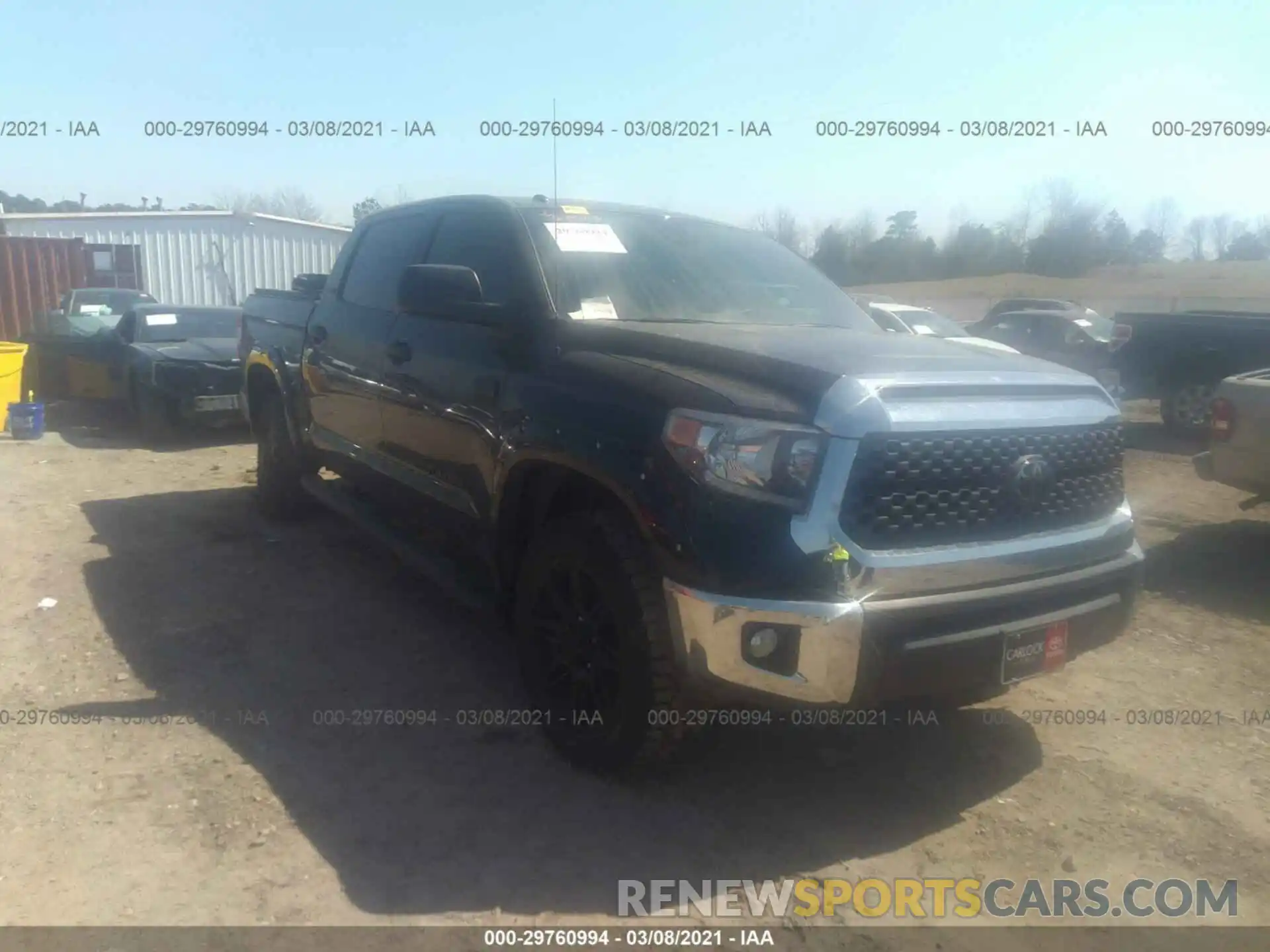 1 Photograph of a damaged car 5TFDW5F11KX866538 TOYOTA TUNDRA 4WD 2019