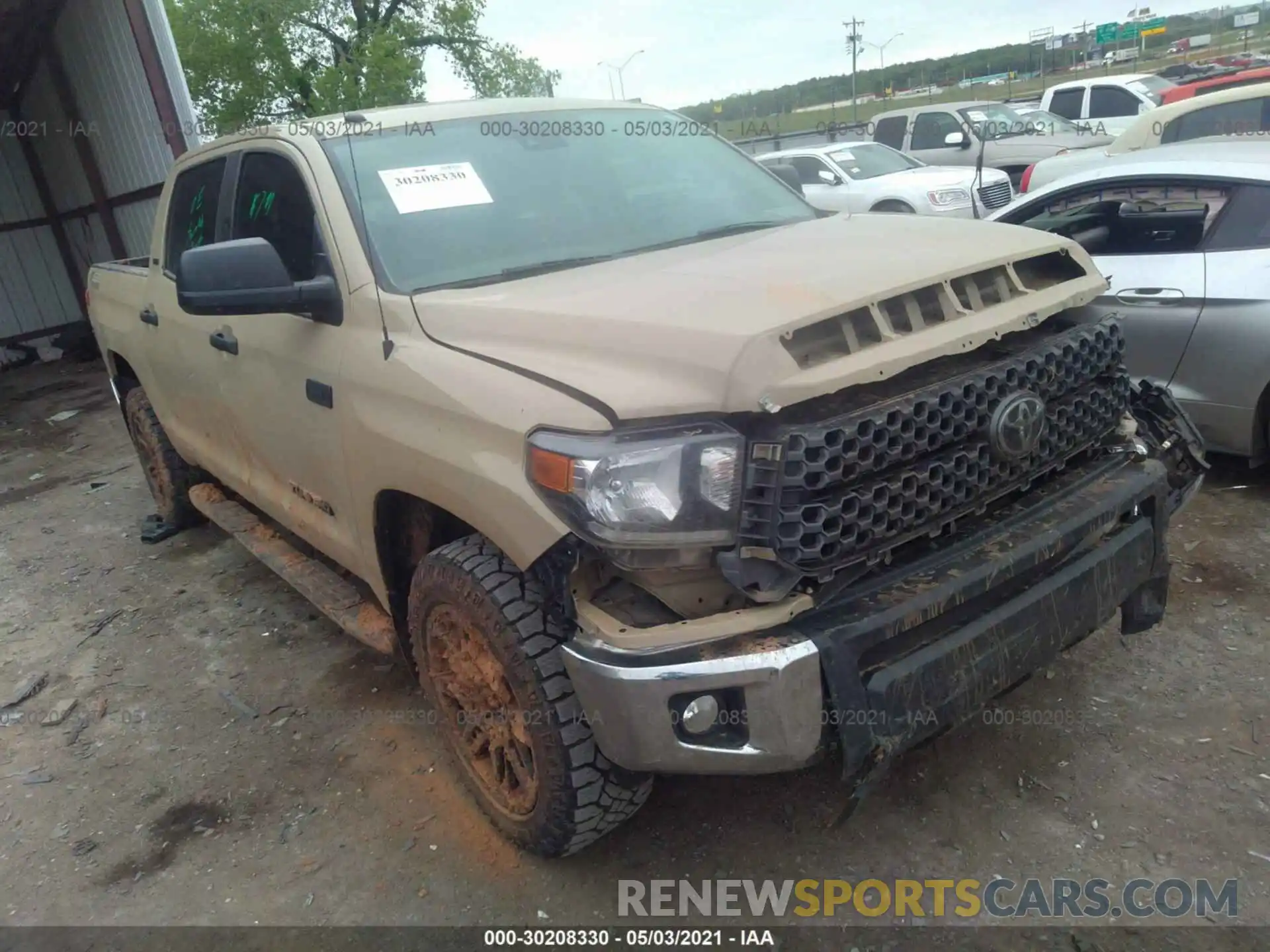 1 Photograph of a damaged car 5TFDW5F14KX830018 TOYOTA TUNDRA 4WD 2019