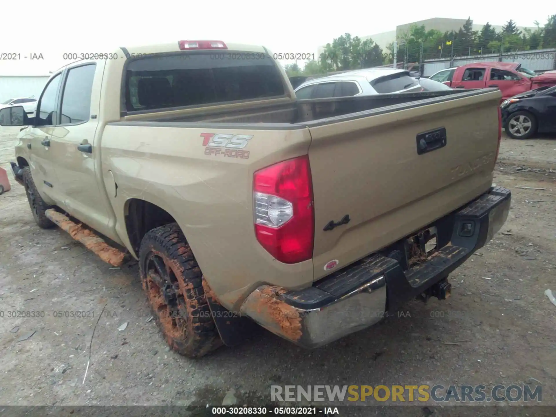 3 Photograph of a damaged car 5TFDW5F14KX830018 TOYOTA TUNDRA 4WD 2019