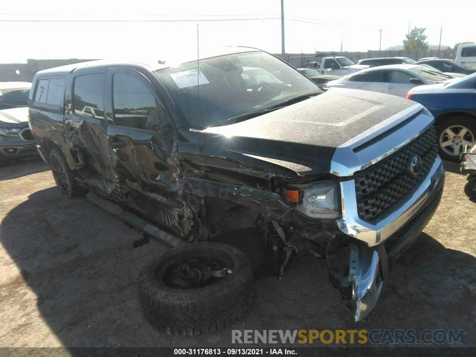 1 Photograph of a damaged car 5TFDW5F16KX797166 TOYOTA TUNDRA 4WD 2019