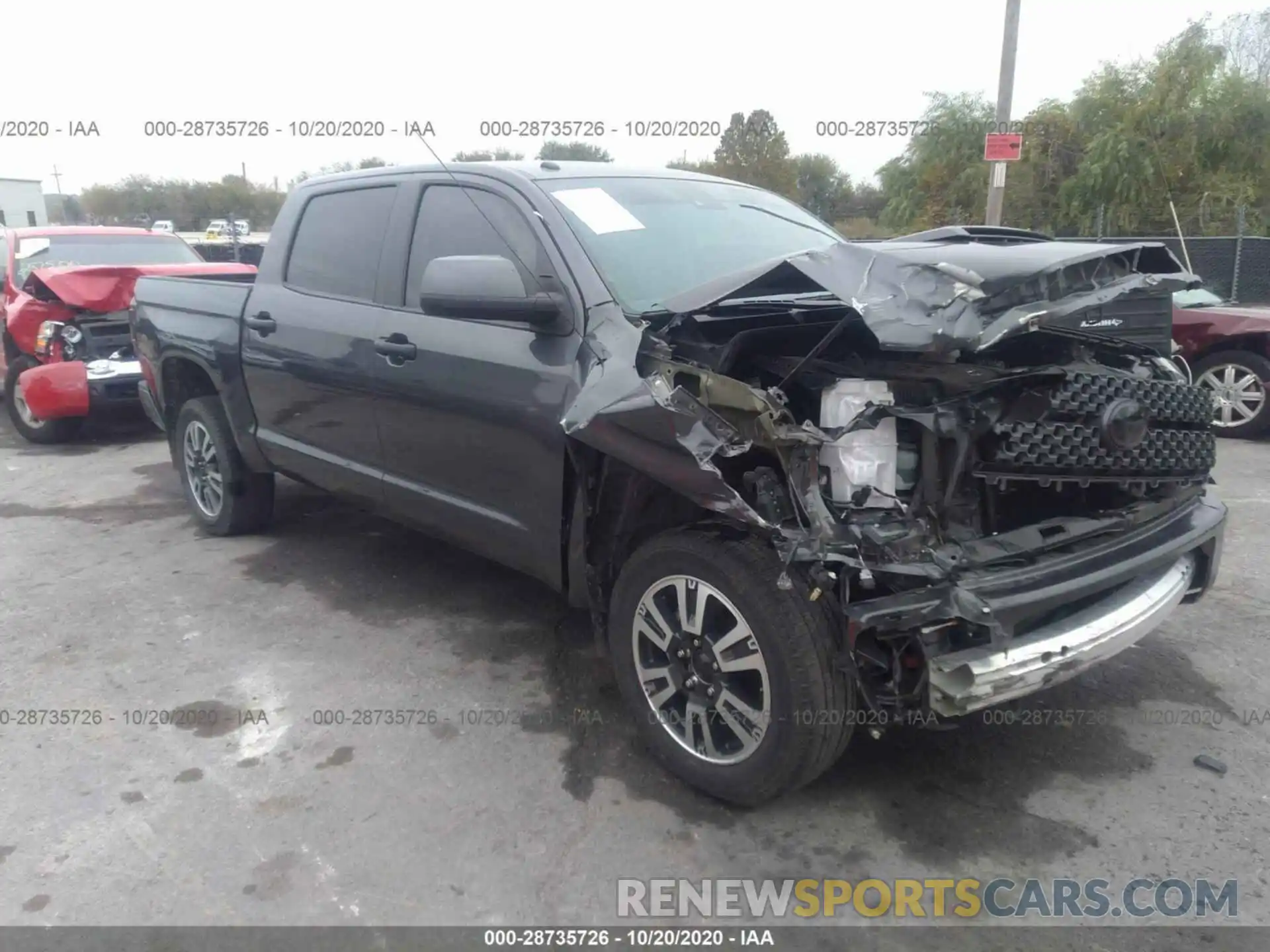 1 Photograph of a damaged car 5TFDW5F18KX833312 TOYOTA TUNDRA 4WD 2019