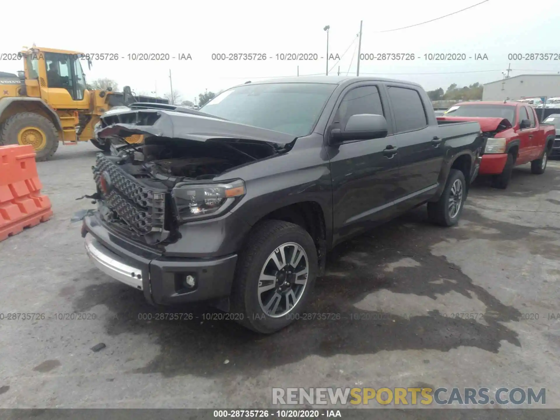 2 Photograph of a damaged car 5TFDW5F18KX833312 TOYOTA TUNDRA 4WD 2019