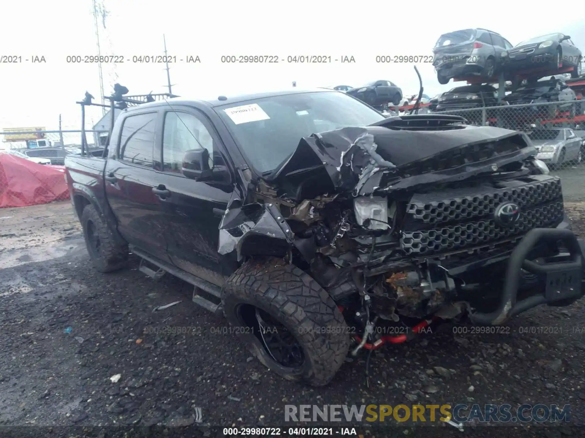 1 Photograph of a damaged car 5TFDY5F15KX784631 TOYOTA TUNDRA 4WD 2019