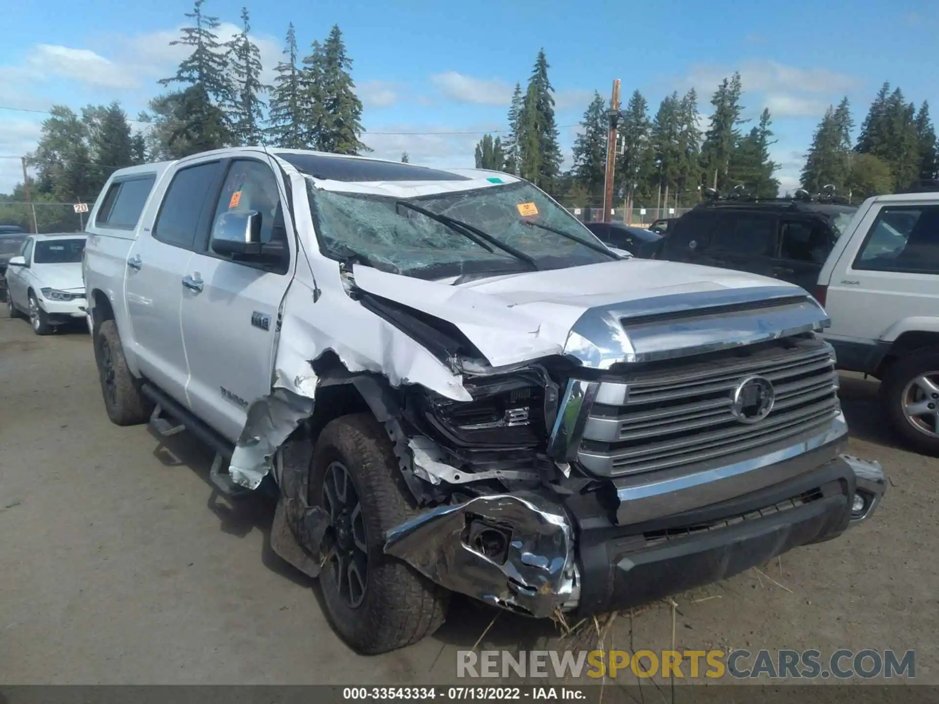 1 Photograph of a damaged car 5TFHY5F10KX787258 TOYOTA TUNDRA 4WD 2019