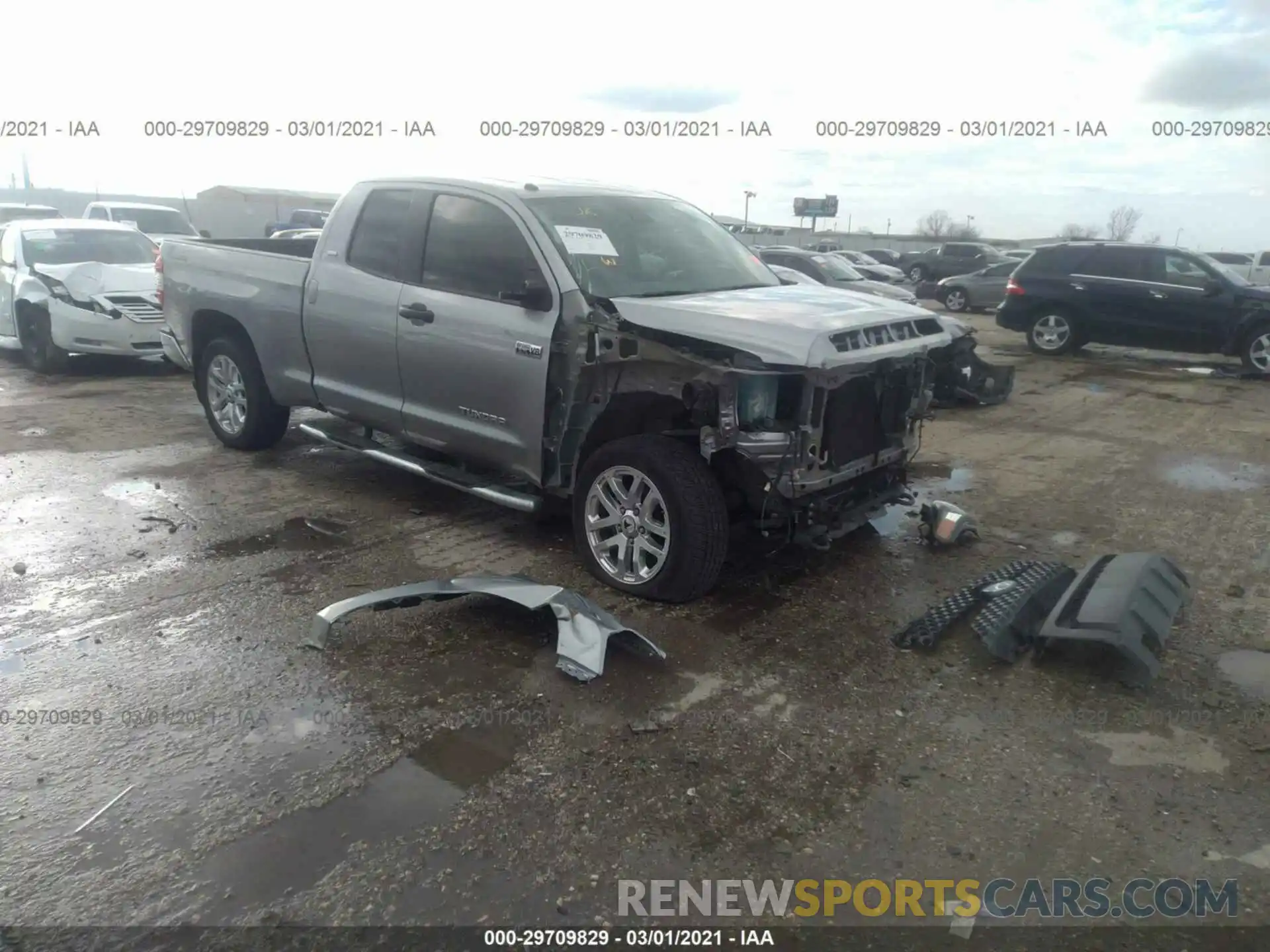 1 Photograph of a damaged car 5TFUW5F17KX812208 TOYOTA TUNDRA 4WD 2019