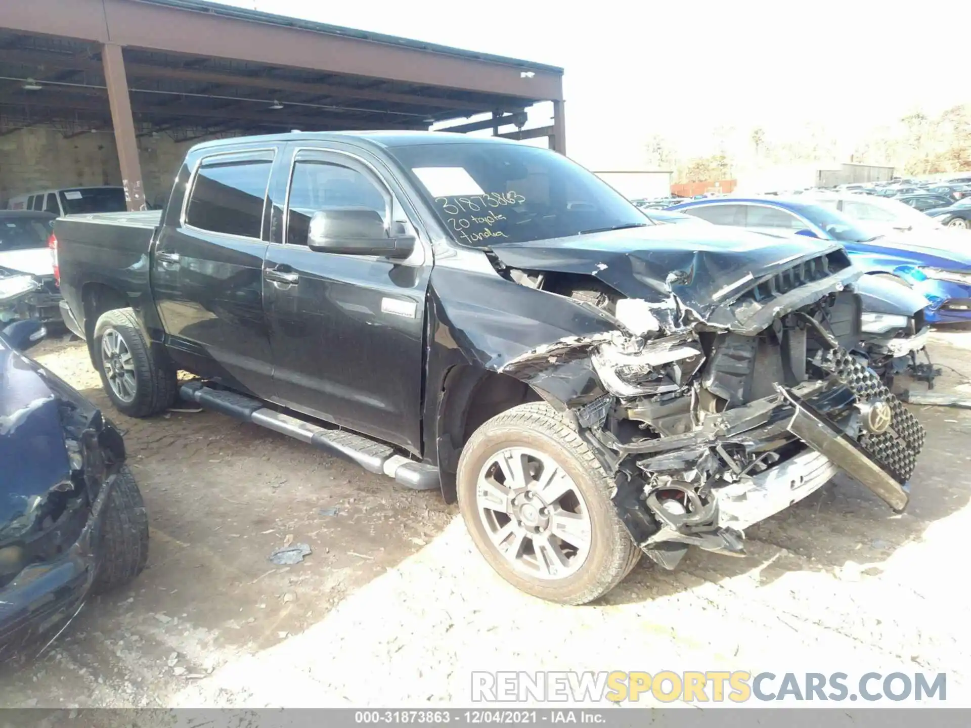 1 Photograph of a damaged car 5TFAY5F12LX881659 TOYOTA TUNDRA 4WD 2020