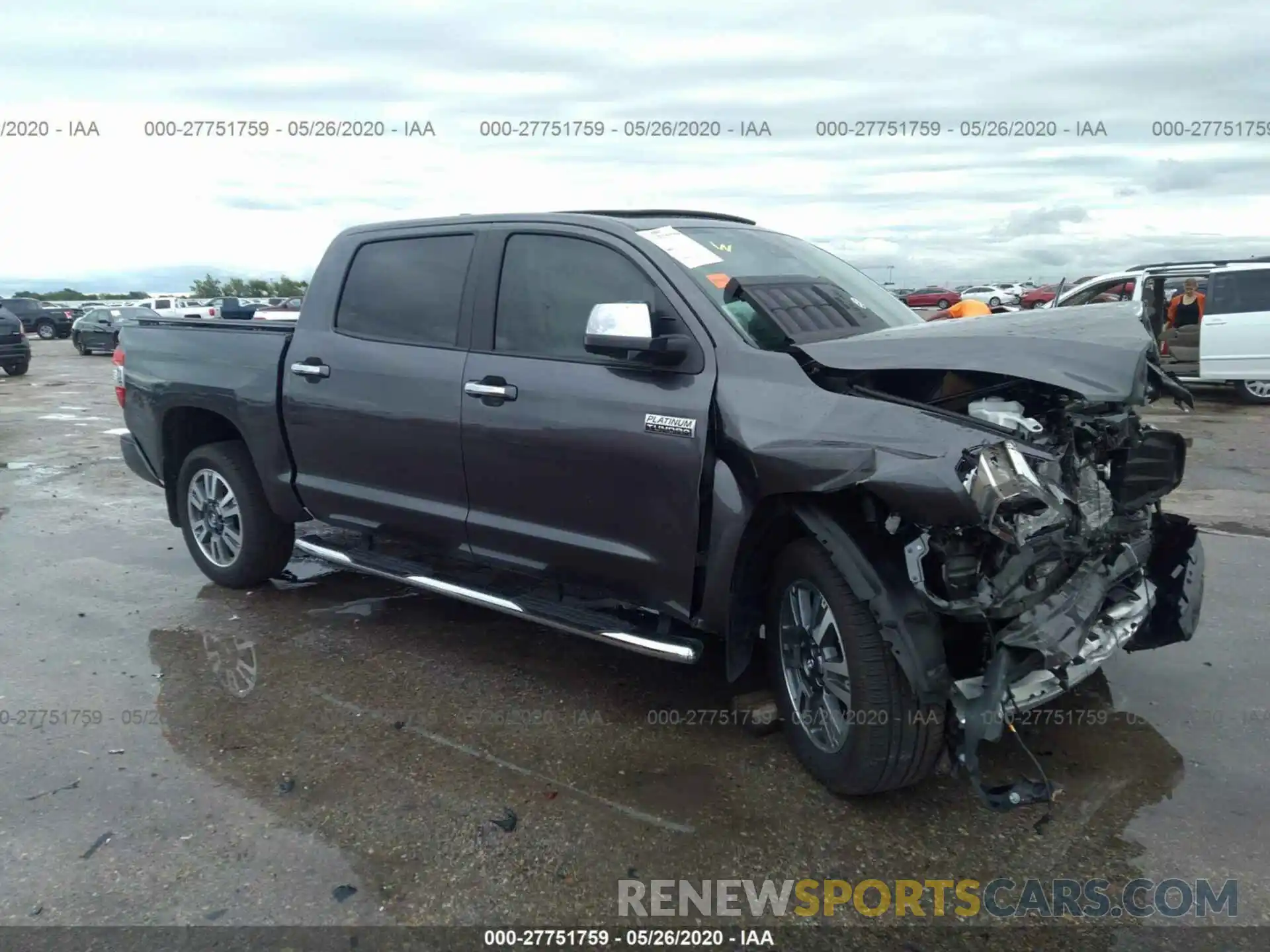 1 Photograph of a damaged car 5TFAY5F15LX883910 TOYOTA TUNDRA 4WD 2020