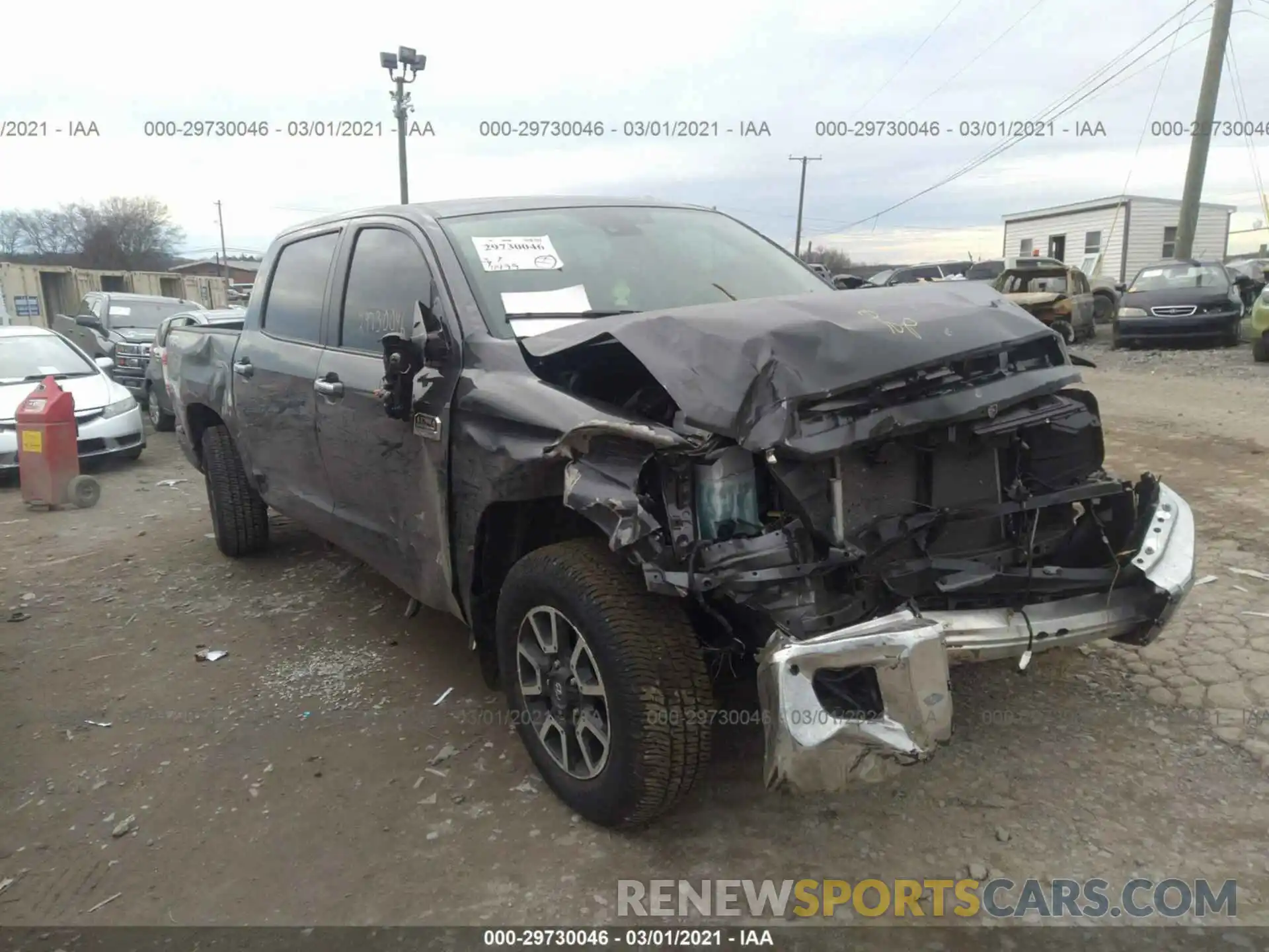 1 Photograph of a damaged car 5TFAY5F15LX952403 TOYOTA TUNDRA 4WD 2020
