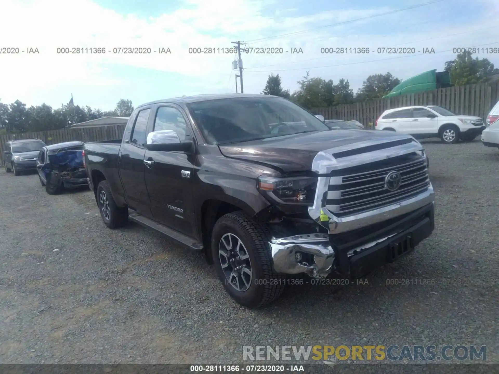 1 Photograph of a damaged car 5TFBY5F18LX892637 TOYOTA TUNDRA 4WD 2020