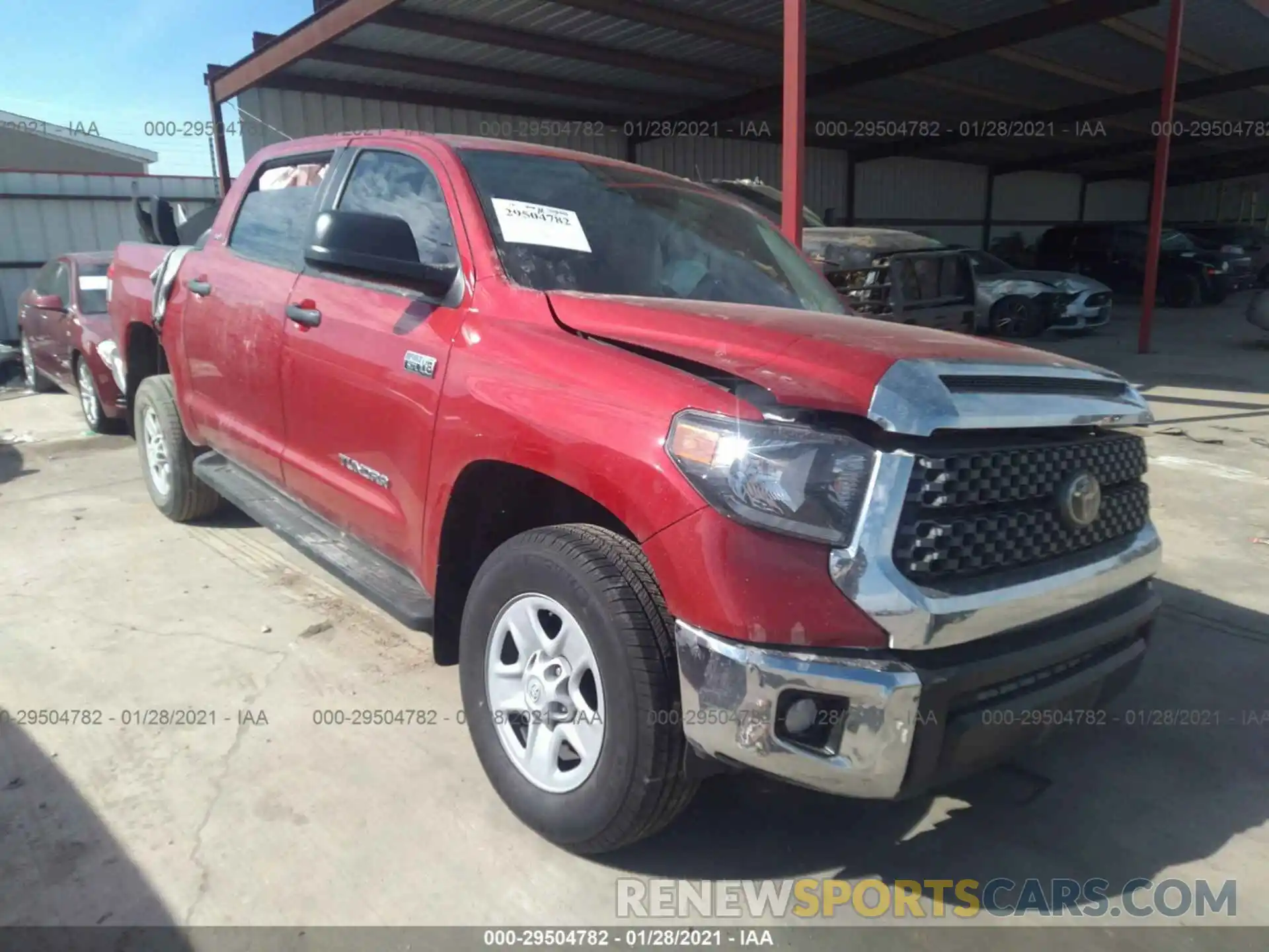 1 Photograph of a damaged car 5TFDY5F11LX953139 TOYOTA TUNDRA 4WD 2020