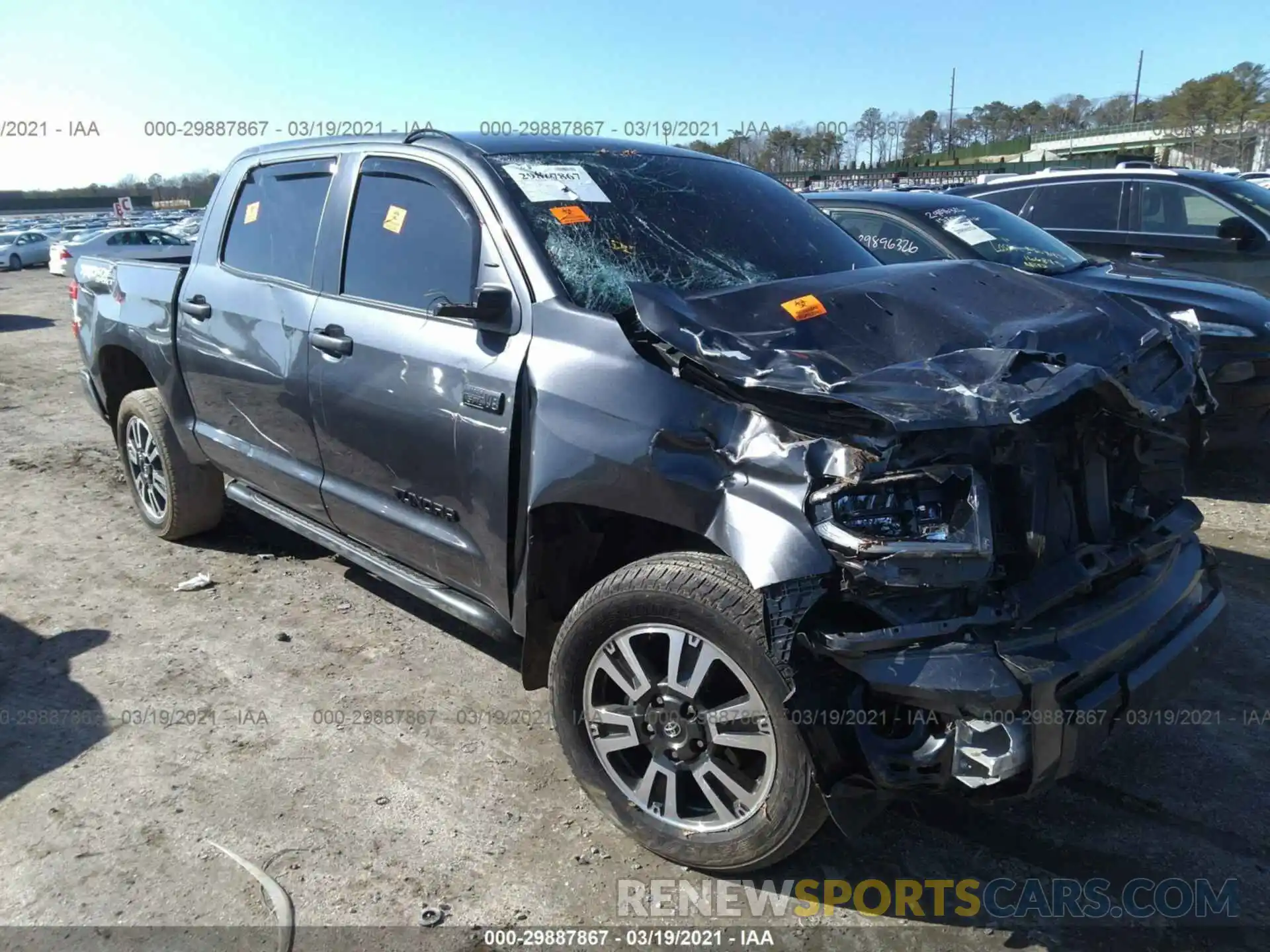 1 Photograph of a damaged car 5TFDY5F11LX954677 TOYOTA TUNDRA 4WD 2020