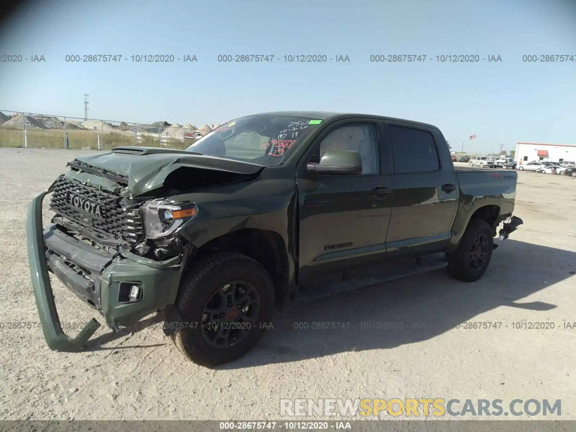 2 Photograph of a damaged car 5TFDY5F13LX949609 TOYOTA TUNDRA 4WD 2020