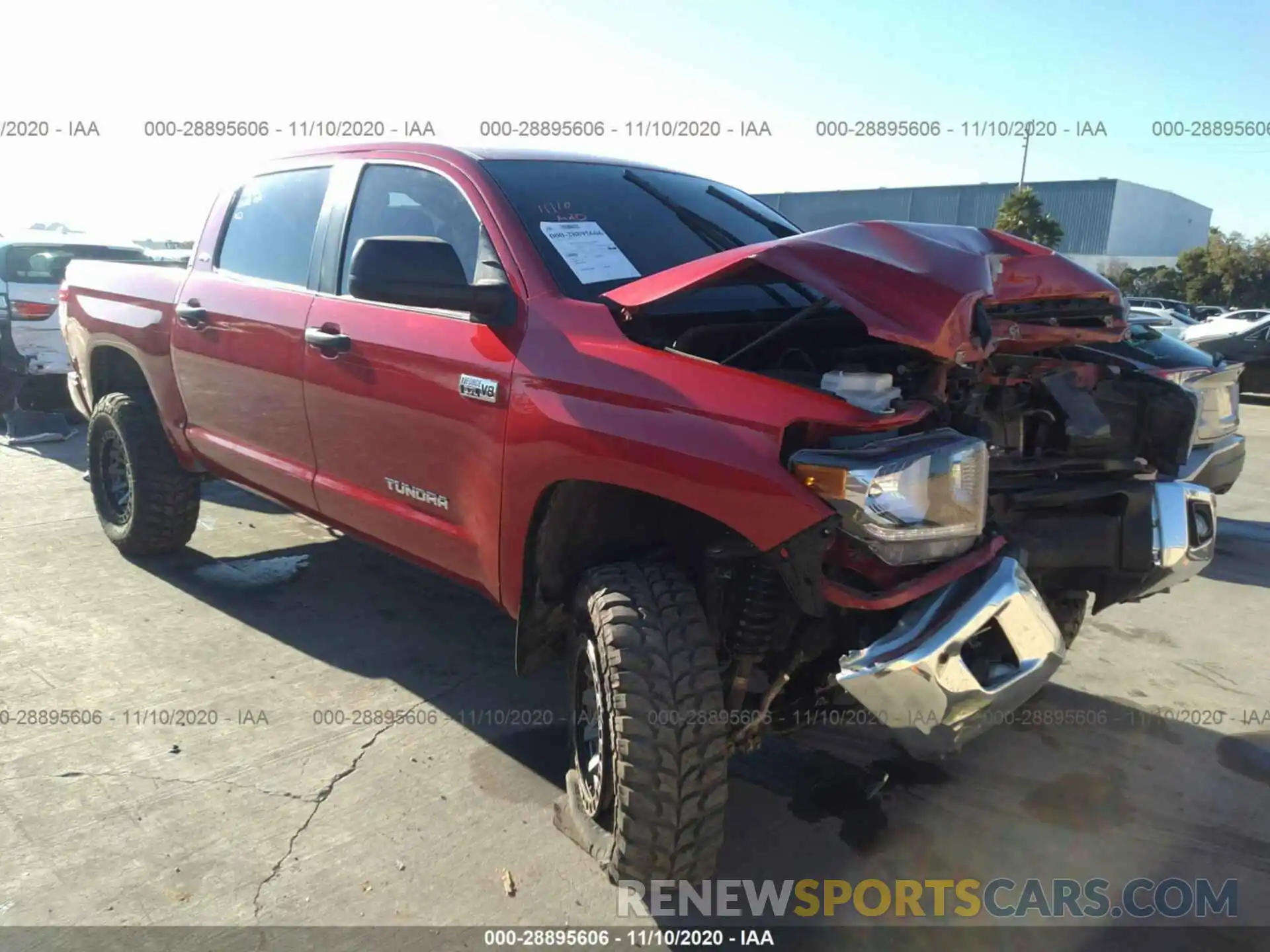 1 Photograph of a damaged car 5TFDY5F17LX919948 TOYOTA TUNDRA 4WD 2020