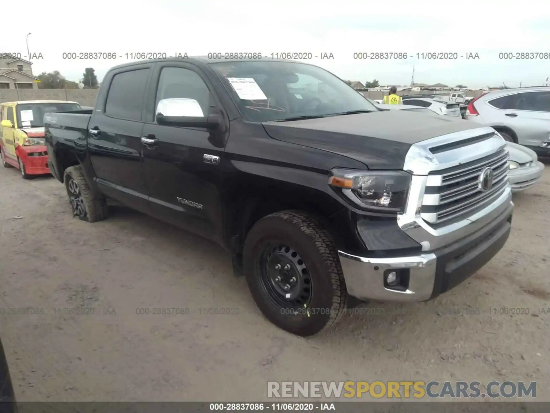 1 Photograph of a damaged car 5TFHY5F10LX955952 TOYOTA TUNDRA 4WD 2020