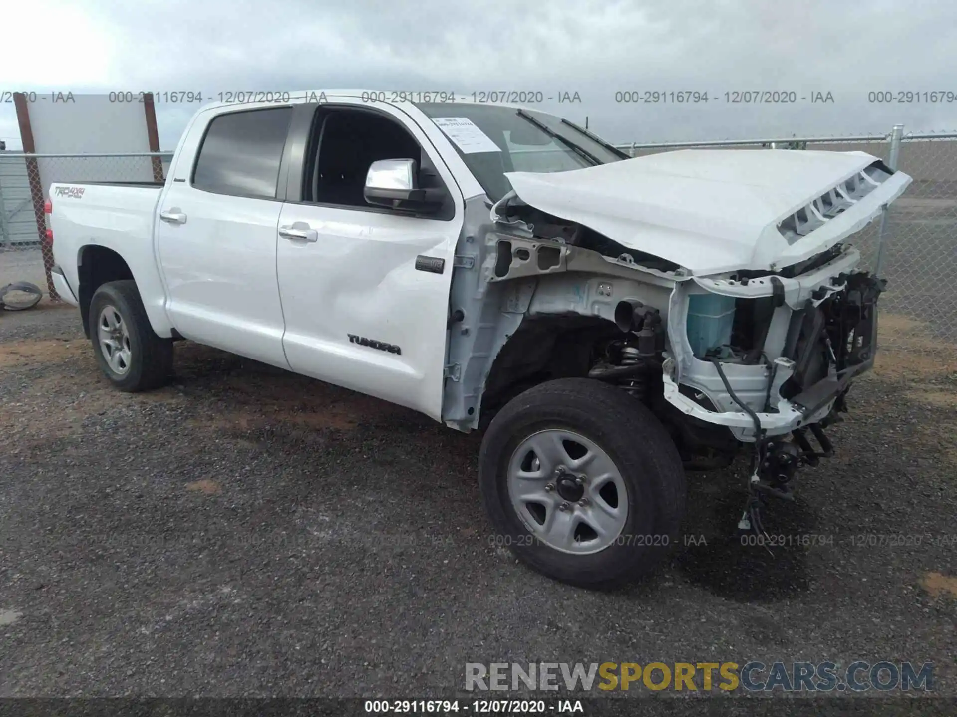 1 Photograph of a damaged car 5TFHY5F11LX874183 TOYOTA TUNDRA 4WD 2020