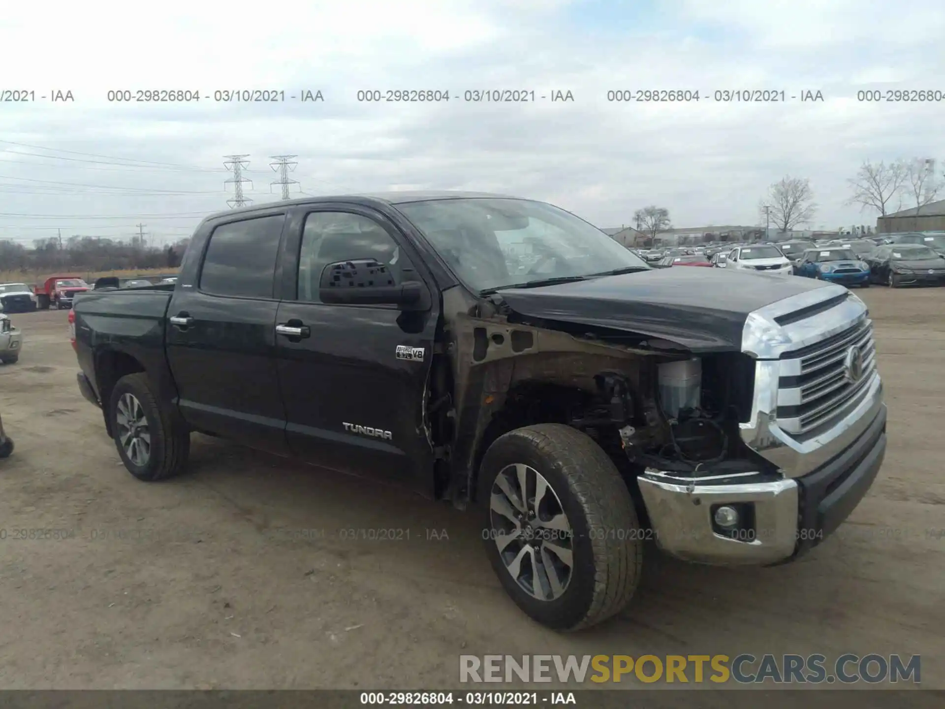 1 Photograph of a damaged car 5TFHY5F11LX912558 TOYOTA TUNDRA 4WD 2020