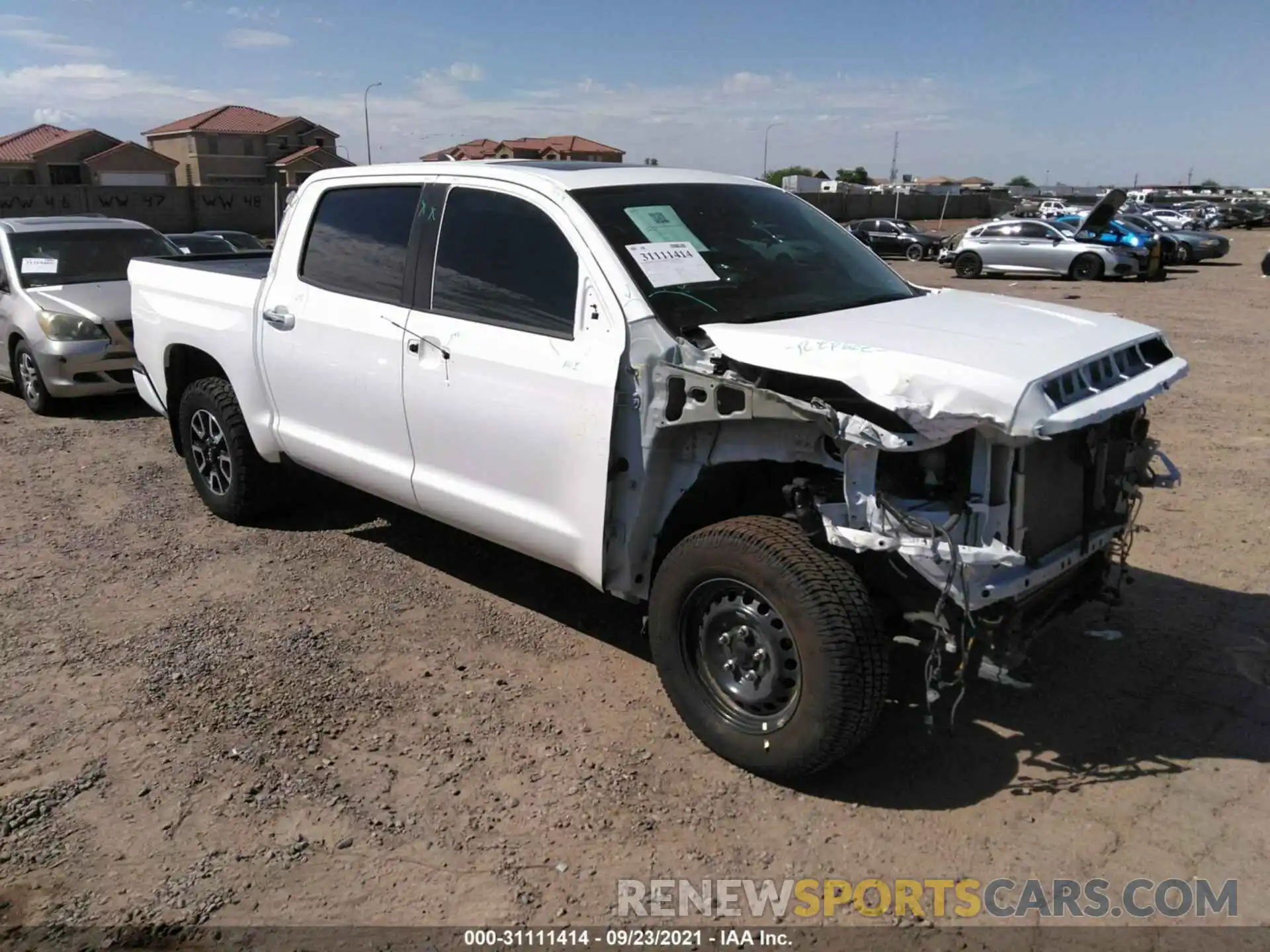 1 Photograph of a damaged car 5TFHY5F12LX877481 TOYOTA TUNDRA 4WD 2020