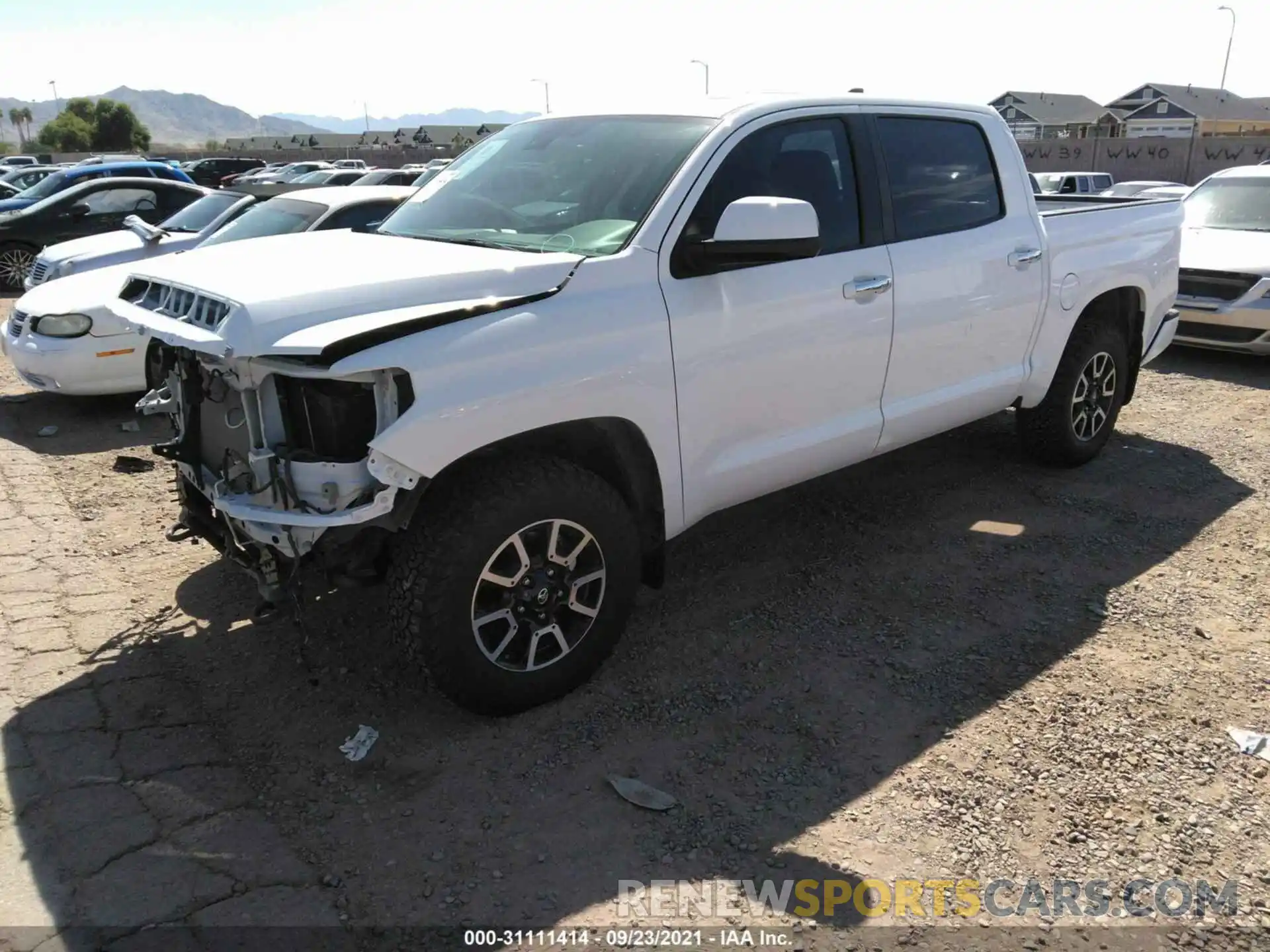 2 Photograph of a damaged car 5TFHY5F12LX877481 TOYOTA TUNDRA 4WD 2020