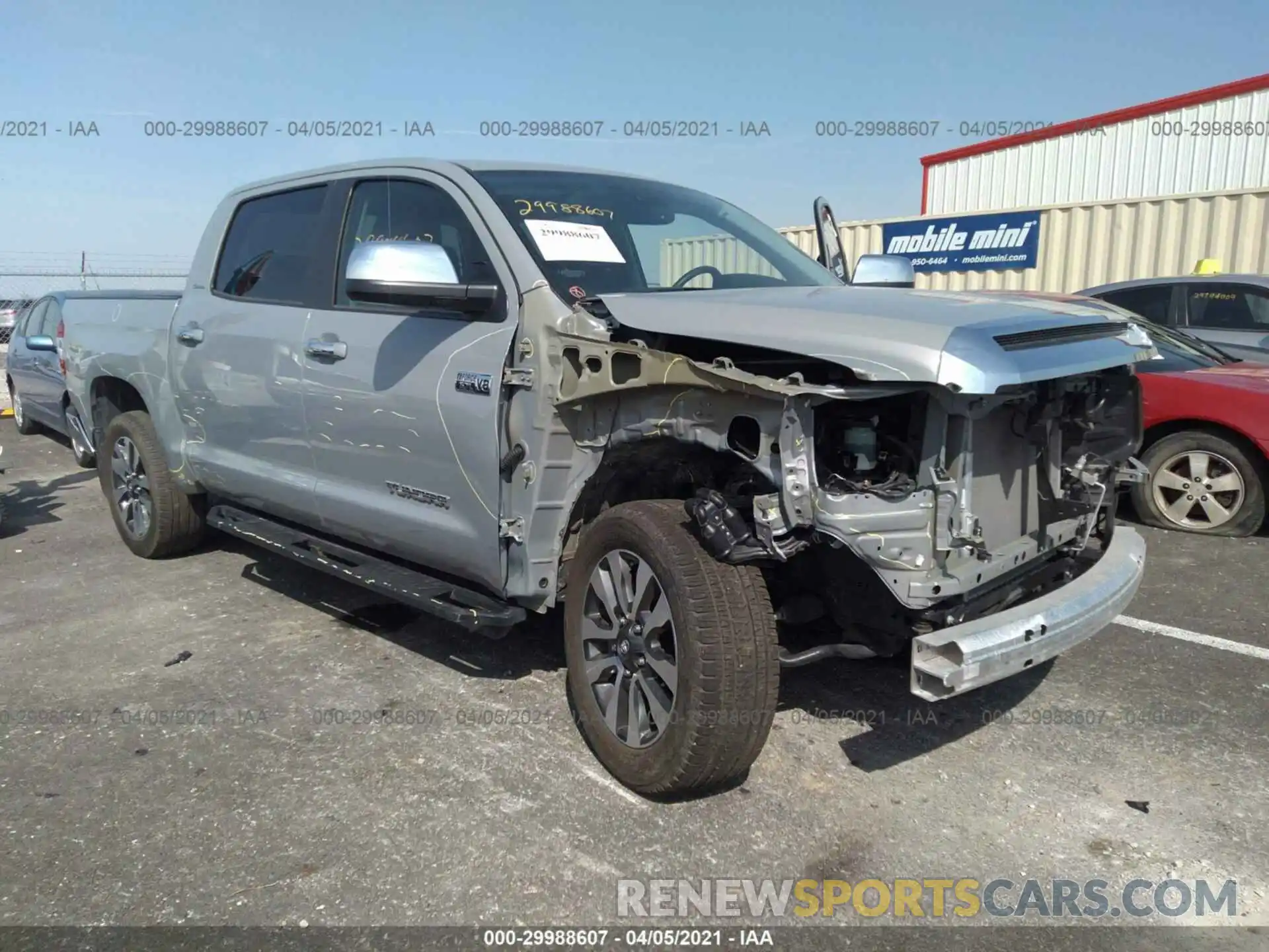 1 Photograph of a damaged car 5TFHY5F13LX891583 TOYOTA TUNDRA 4WD 2020