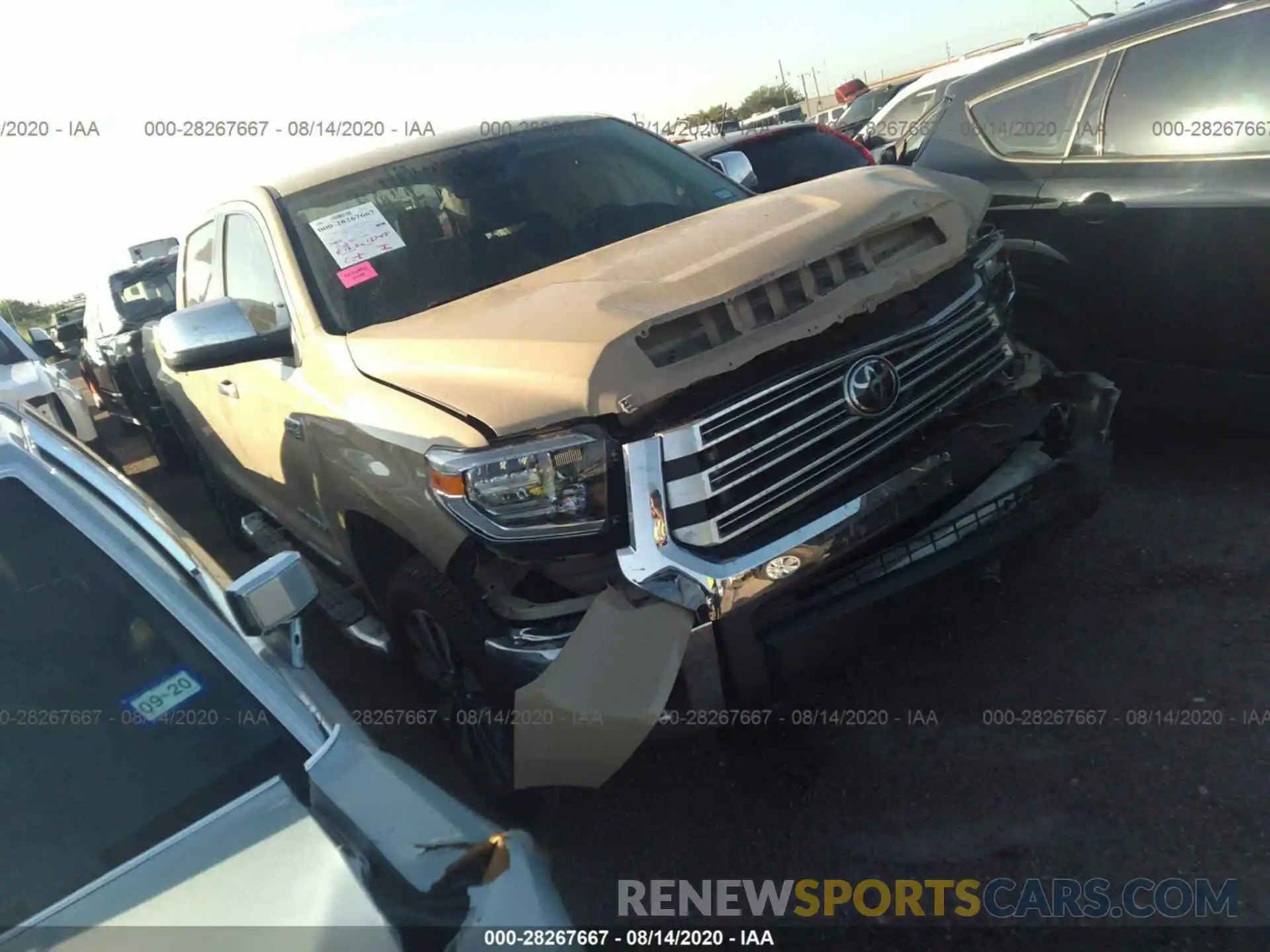 1 Photograph of a damaged car 5TFHY5F19LX893340 TOYOTA TUNDRA 4WD 2020