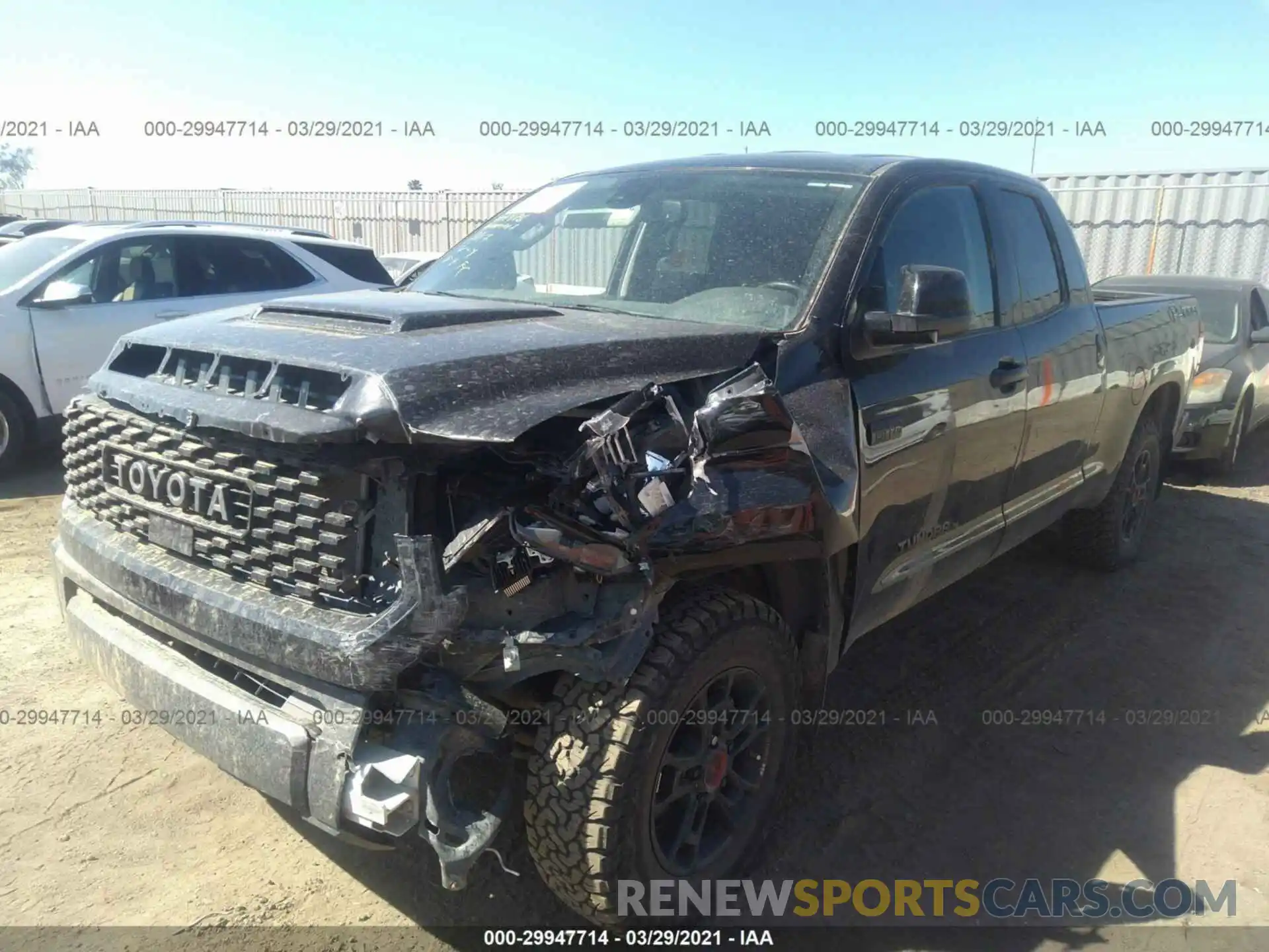 2 Photograph of a damaged car 5TFUY5F10LX899476 TOYOTA TUNDRA 4WD 2020