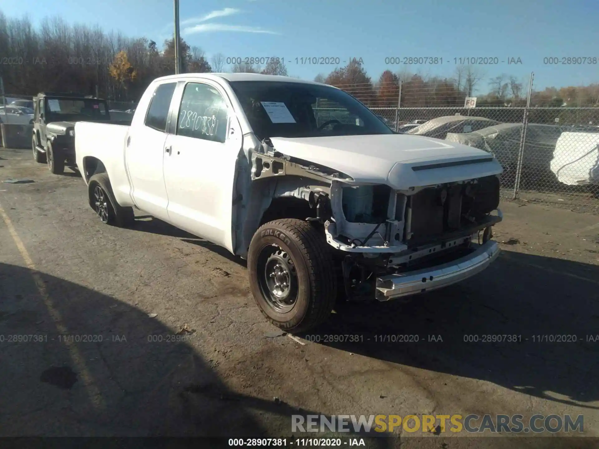 1 Photograph of a damaged car 5TFUY5F12LX901650 TOYOTA TUNDRA 4WD 2020