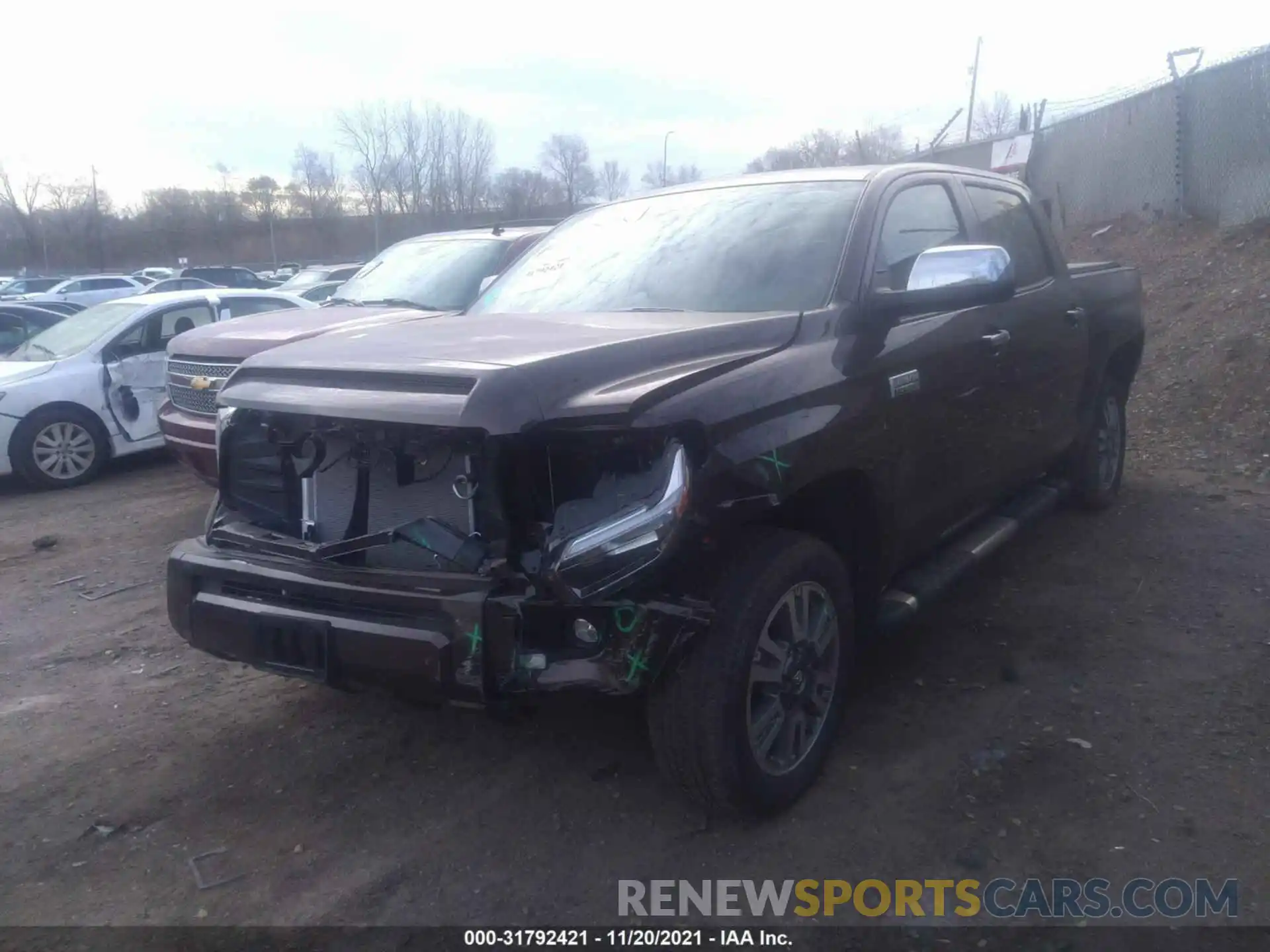 2 Photograph of a damaged car 5TFAY5F16MX013584 TOYOTA TUNDRA 4WD 2021