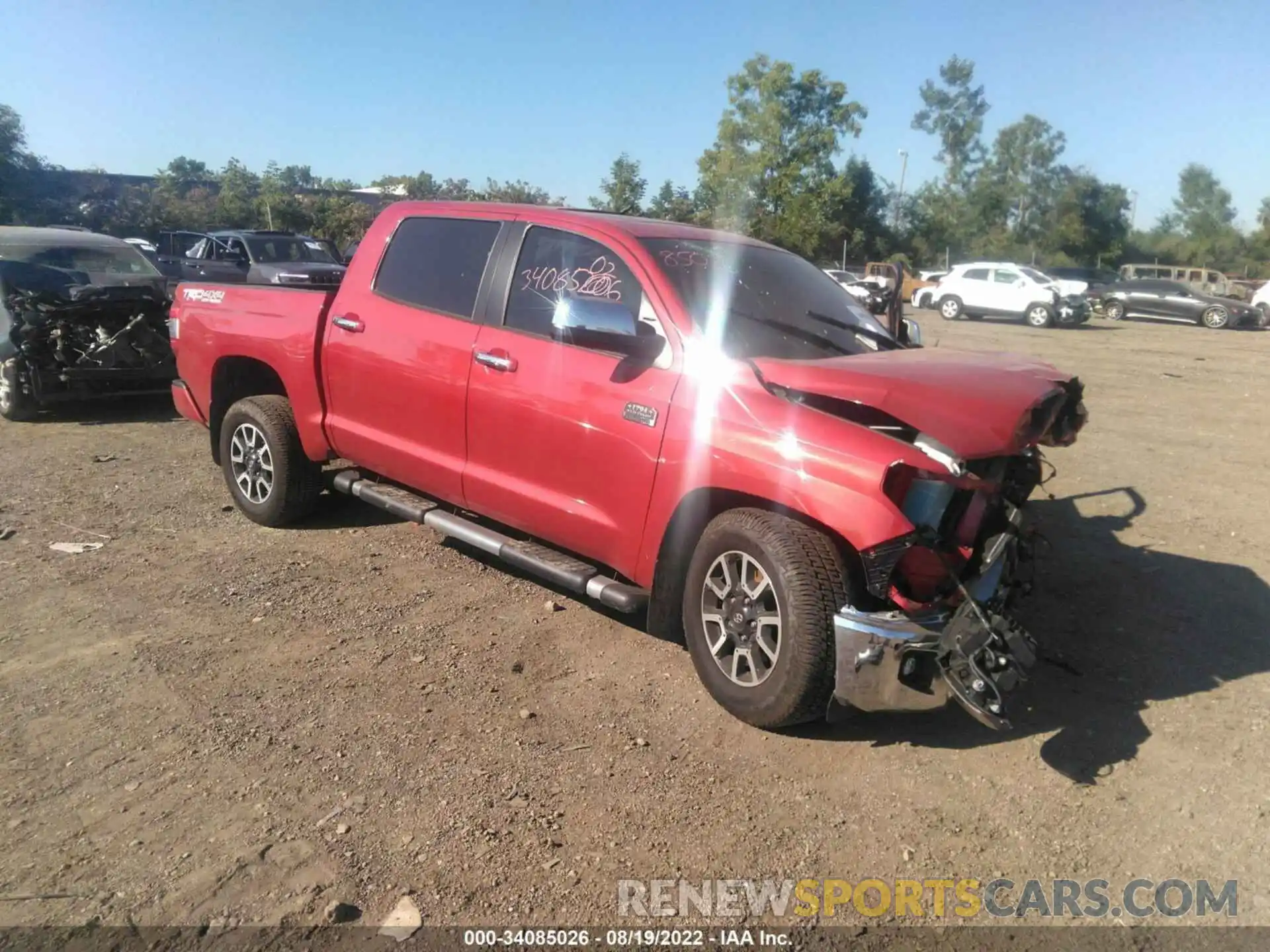 1 Photograph of a damaged car 5TFAY5F17MX046917 TOYOTA TUNDRA 4WD 2021