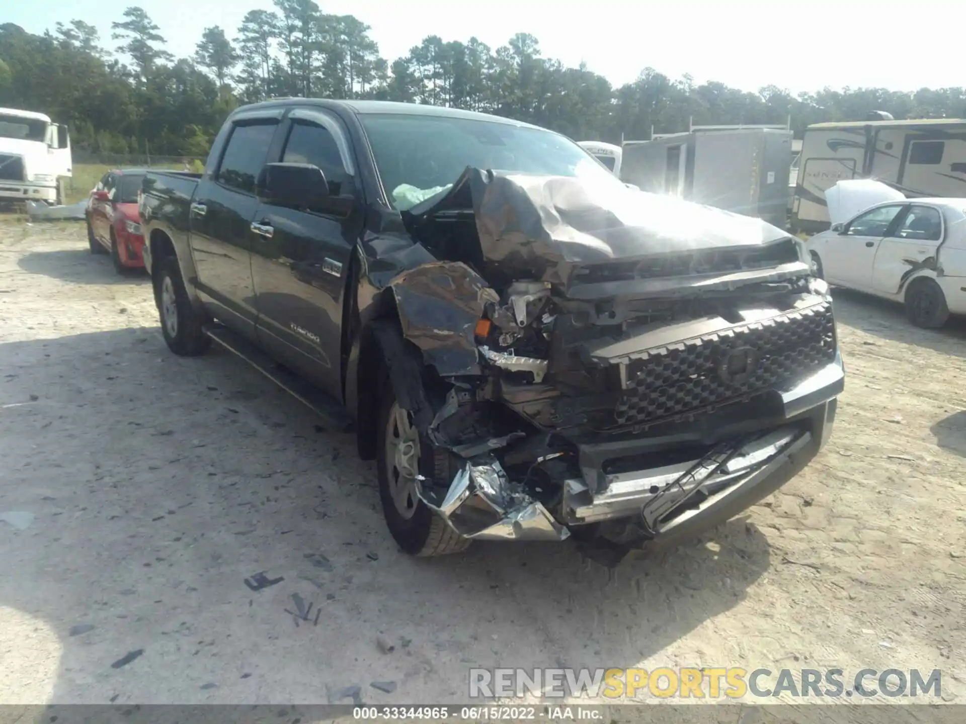 1 Photograph of a damaged car 5TFDY5F17MX007483 TOYOTA TUNDRA 4WD 2021