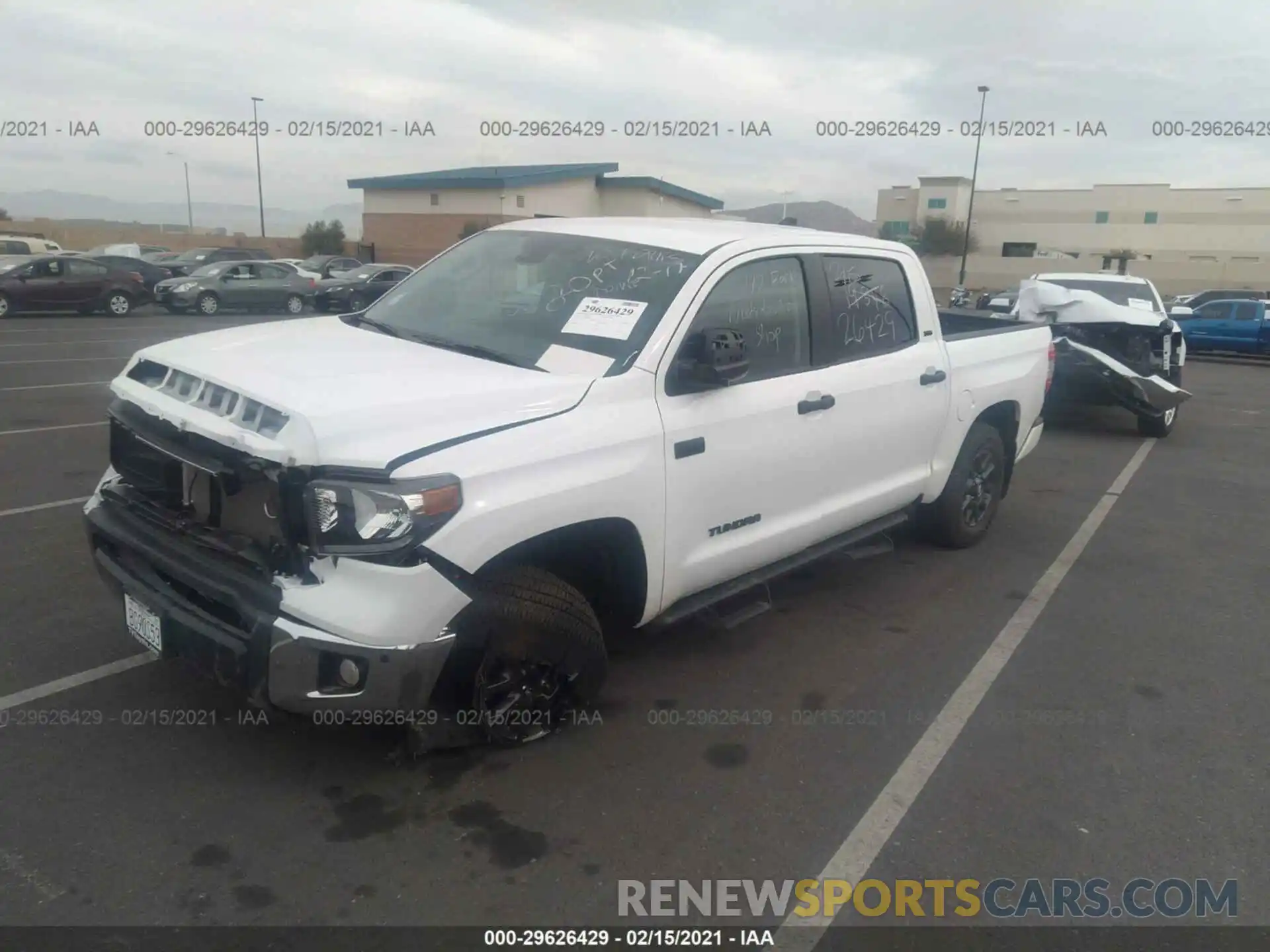 2 Photograph of a damaged car 5TFDY5F1XMX967638 TOYOTA TUNDRA 4WD 2021